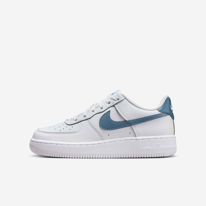 Buy Nike Air Force Older Kids' Shoes White/Metallic Silver