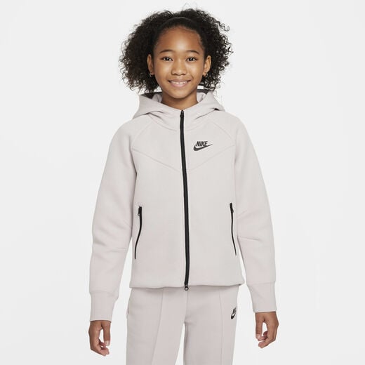 Clothing-Nike, Nike Sportswear Tech Fleece, Older Kids' (Girls') Full-Zip Hoodie