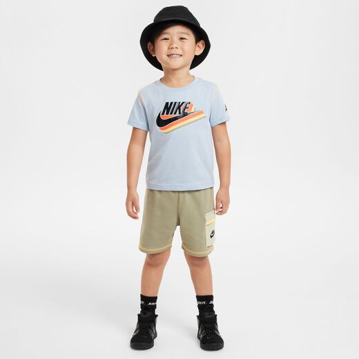 بدلات جري للأطفال-نايكي, نايكي سبورتسوير ري ايماجند, طقم شورت فرنش تيري للأطفال