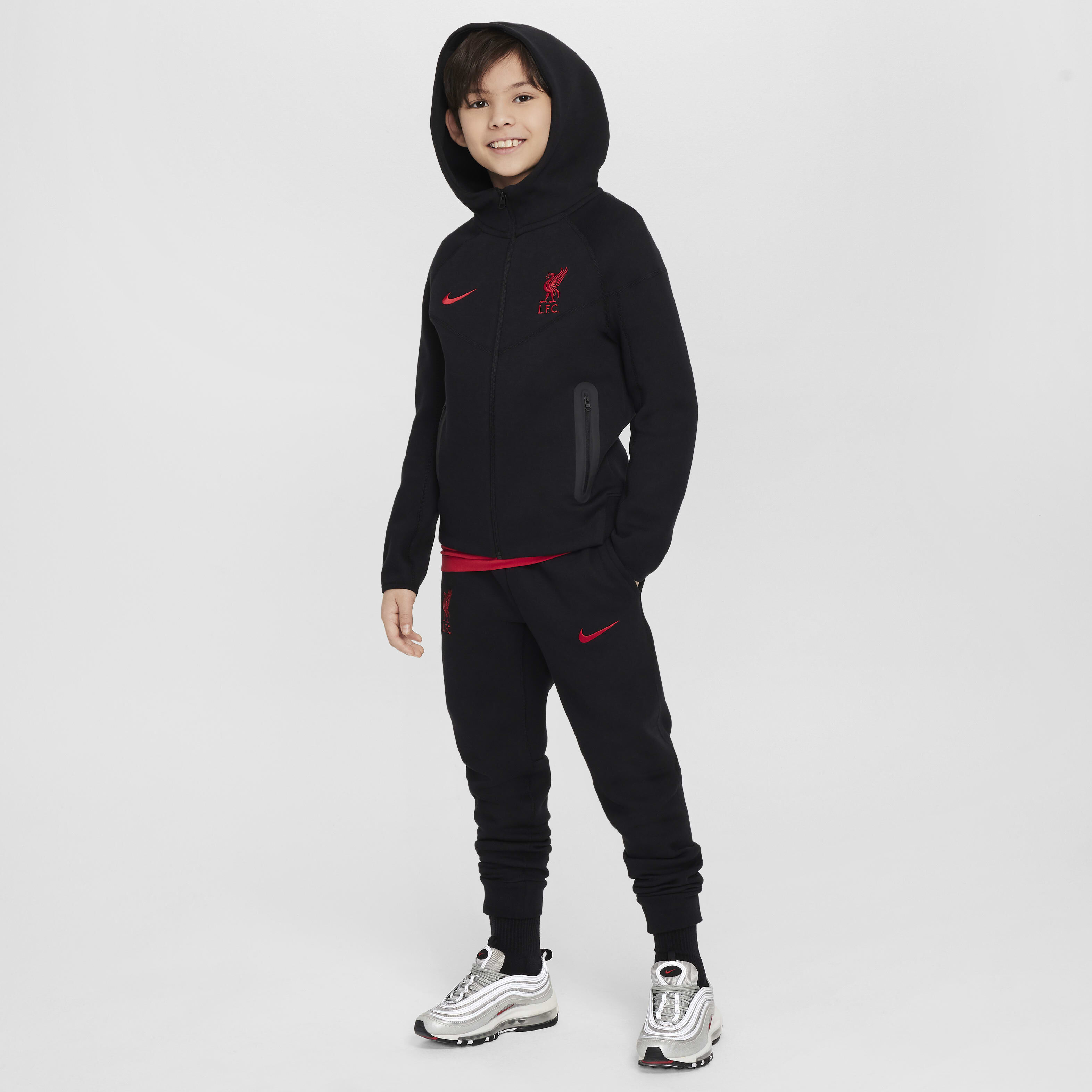 Buy Liverpool F.C. Tech Fleece Older Kids Boys Nike Football Full Zip Hoodie Nike Qatar Official