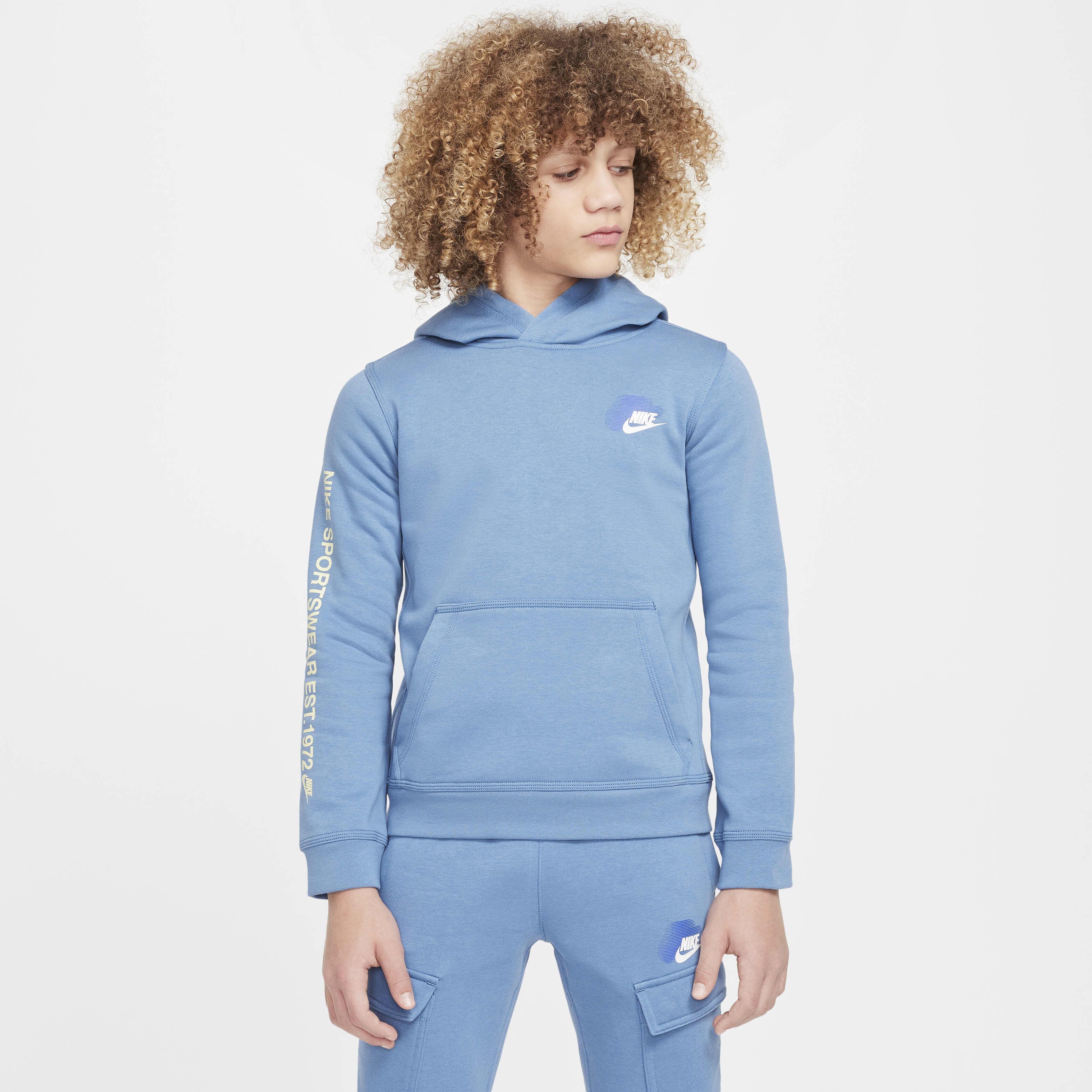 Buy Nike Sportswear Standard Issue Older Kids Boys Fleece Pullover Hoodie Nike Qatar Official