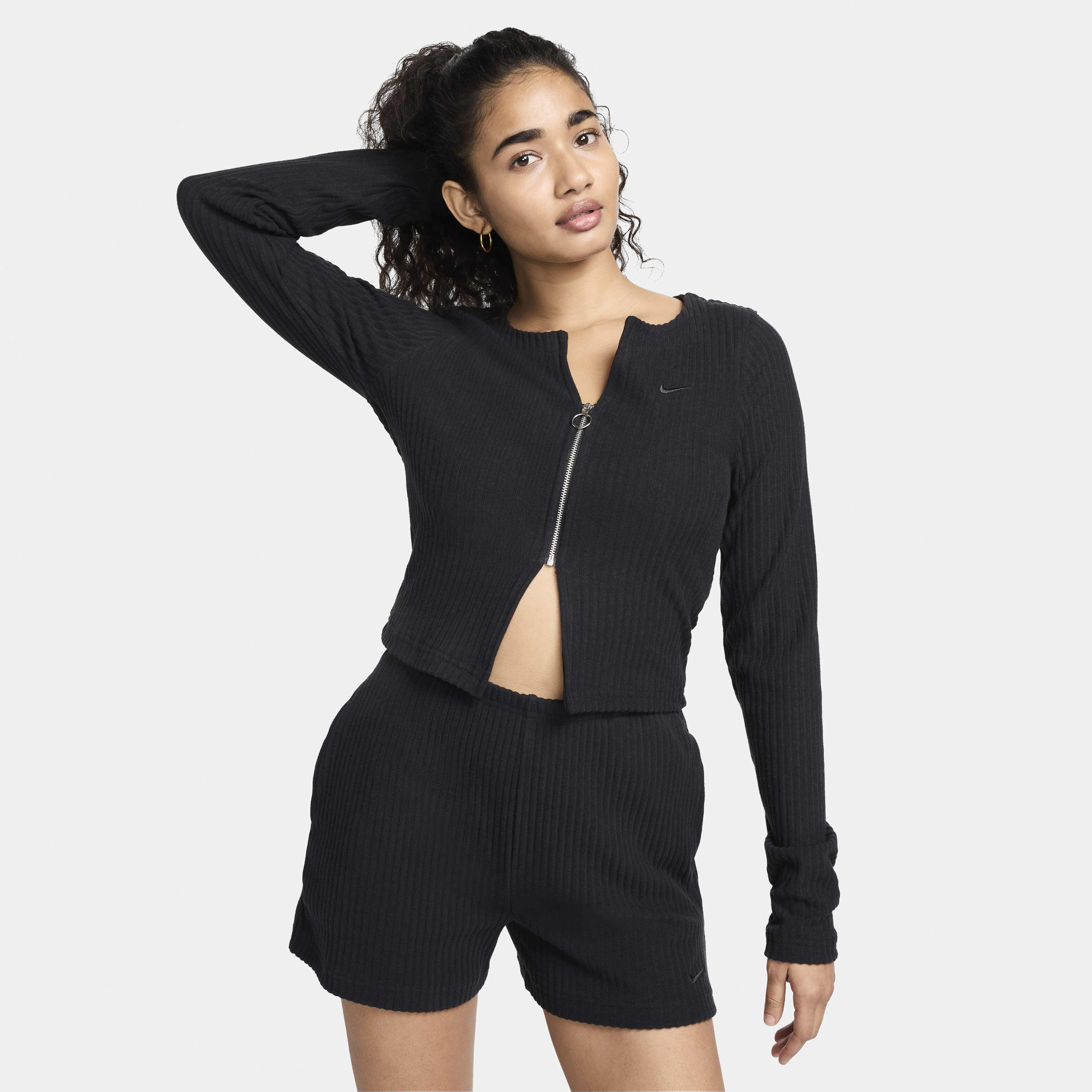 Buy Nike Sportswear Chill Rib Women s Slim Full Zip Cardigan Nike Qatar Official