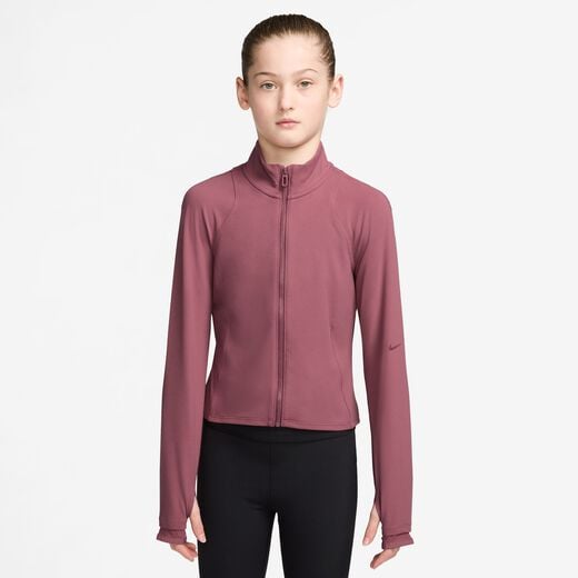 Kids' Clothing-Nike, Nike MAVN, Girls' Dri-FIT Fitted Full-Zip Long-Sleeve Top