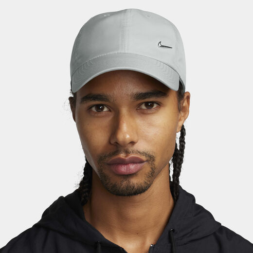 Hats, Visors & Headbands-Nike, Nike Dri-FIT Club, Unstructured Metal Swoosh Cap