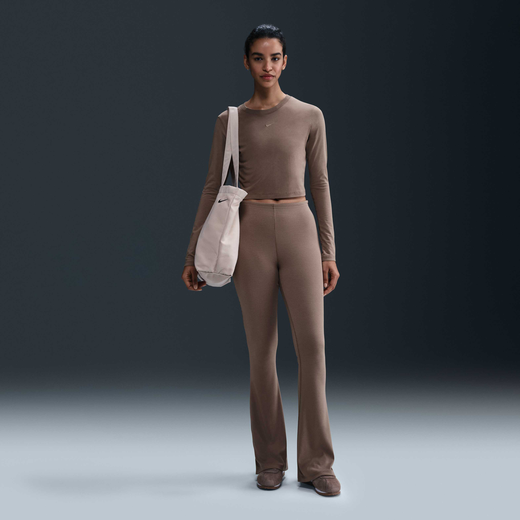 Tights & Leggings-Nike, Nike Sportswear Chill Knit, Women's Tight Mini-Rib Flared Leggings