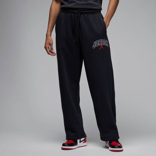 Trousers & Tights-JRDN, Jordan Brooklyn Fleece, Men's Oversized Open-Hem Trousers