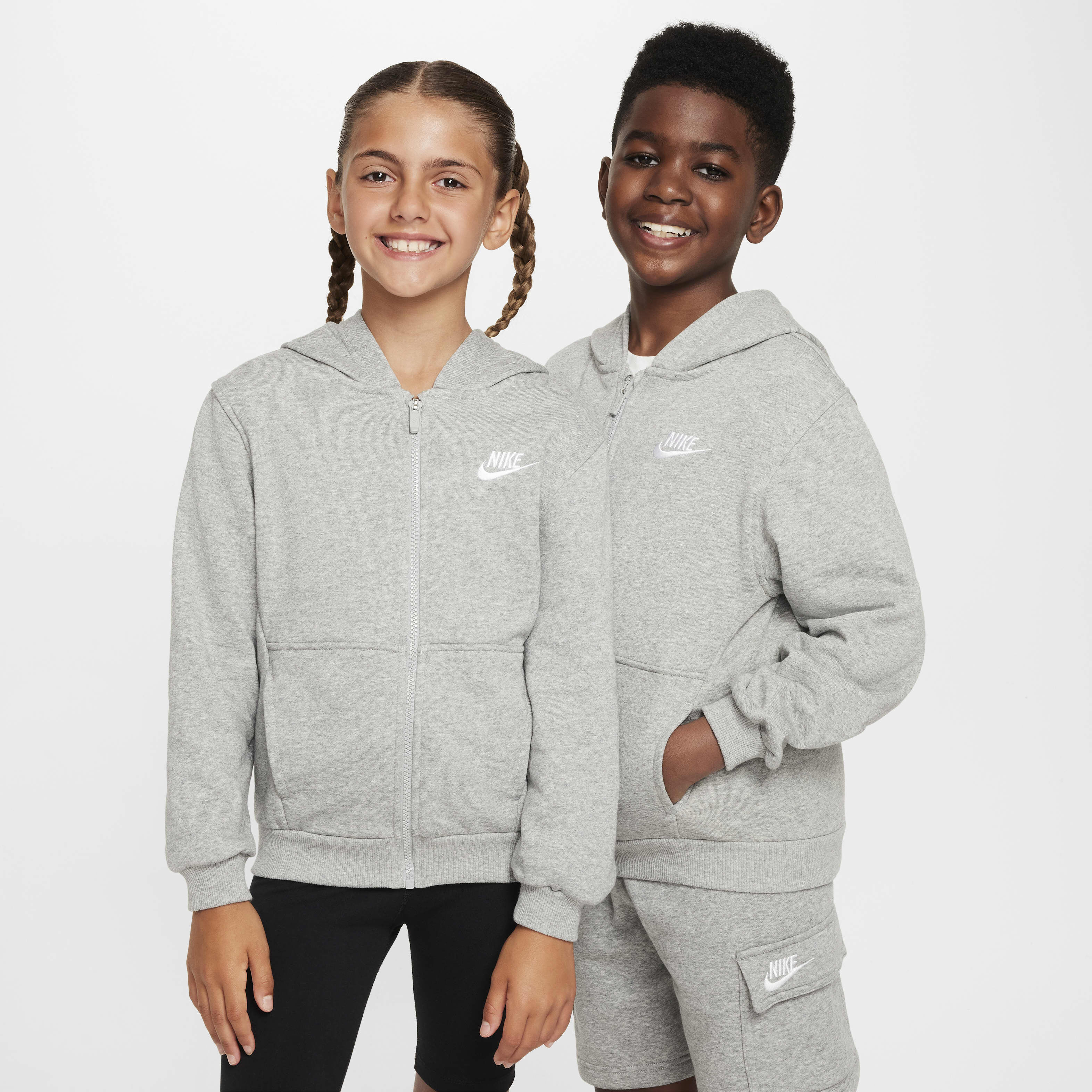 Buy Nike Club Fleece Older Kids French Terry Full Zip Hoodie Nike Qatar Official