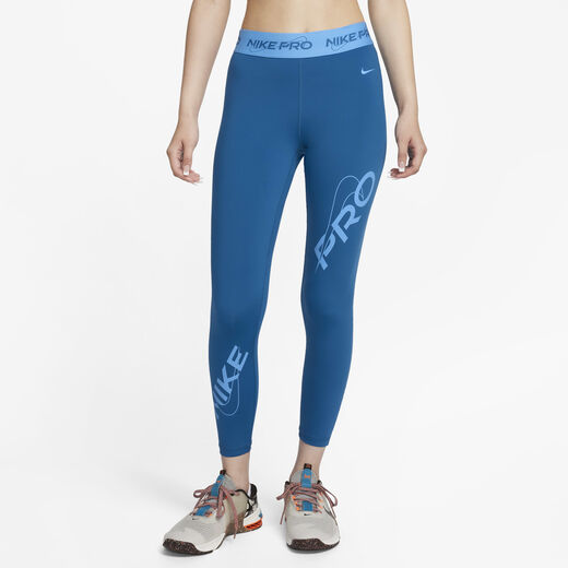Crops & Capris-Nike, Nike Pro, Women's Mid-Rise 7/8 Graphic Leggings