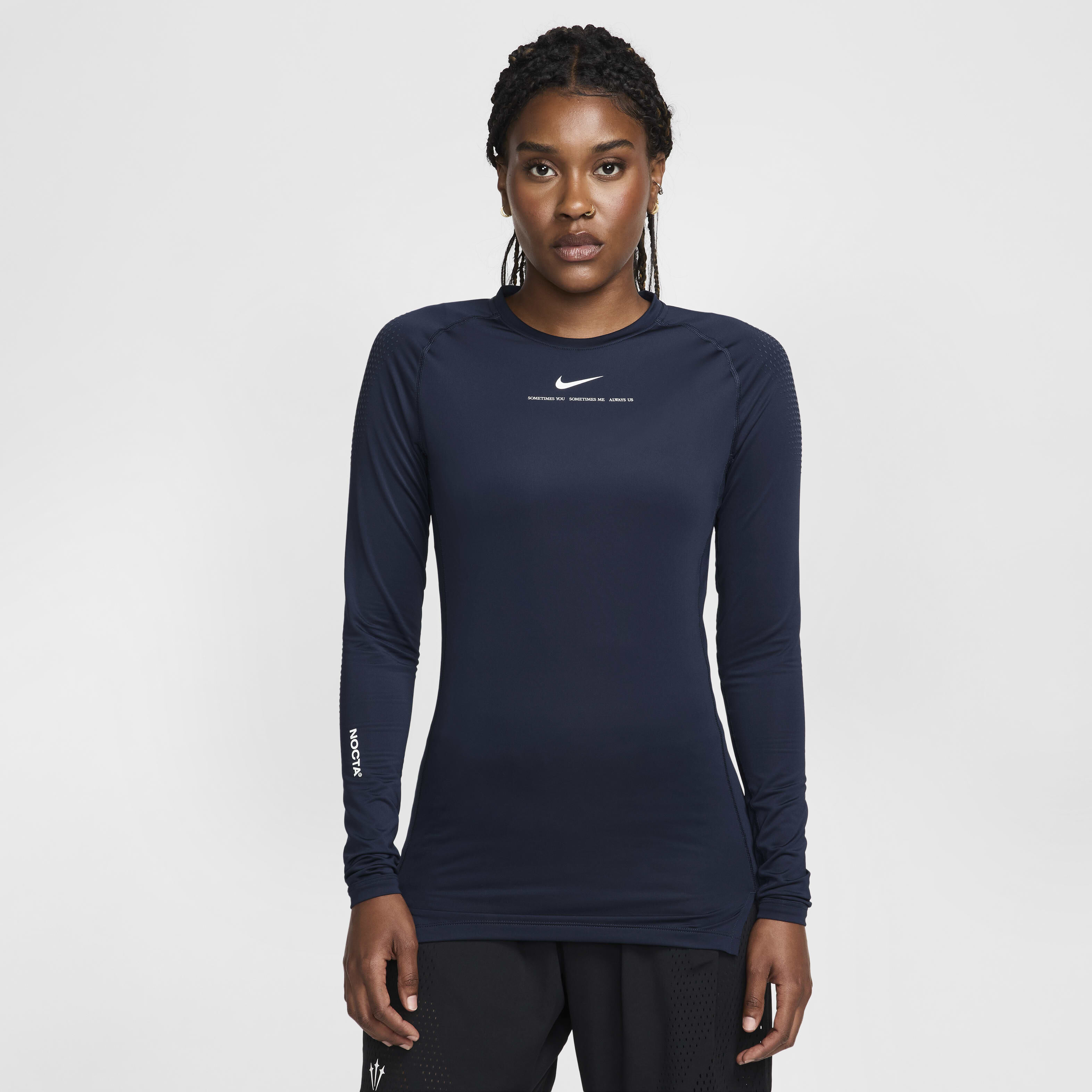Long sleeve black nike top hotsell