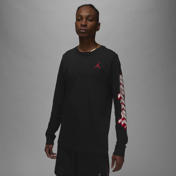 Buy Jordan Brand Men's Long-Sleeve T-Shirt Black/Gym Red/Gym Red