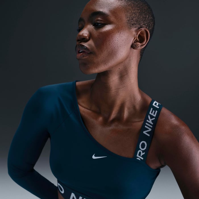 Buy Nike Pro Shine Women's Dri-FIT Asymmetrical Cropped Top