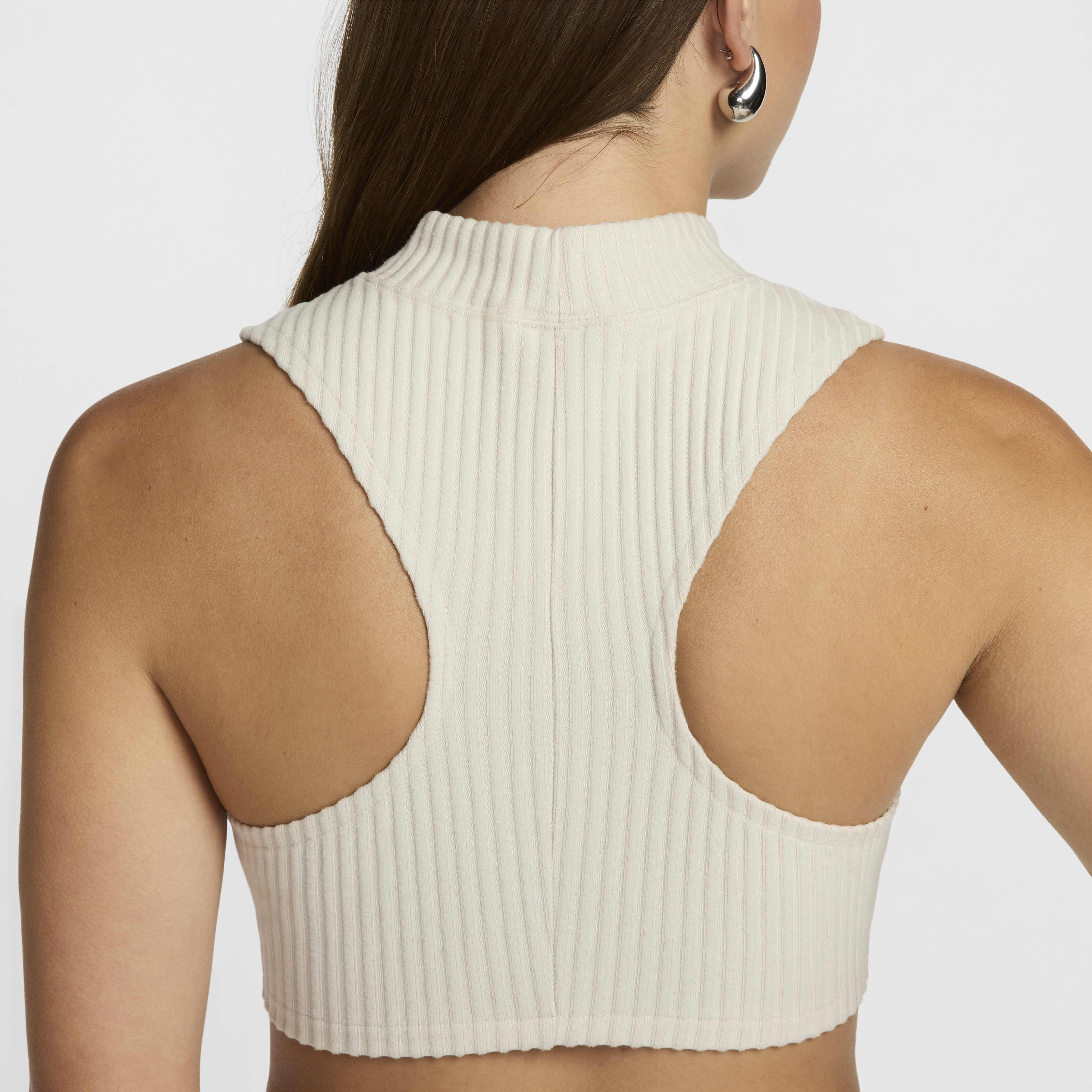Buy Nike Sportswear Chill Rib Women s Tight Mock Neck Cropped Tank Top Nike Qatar Official