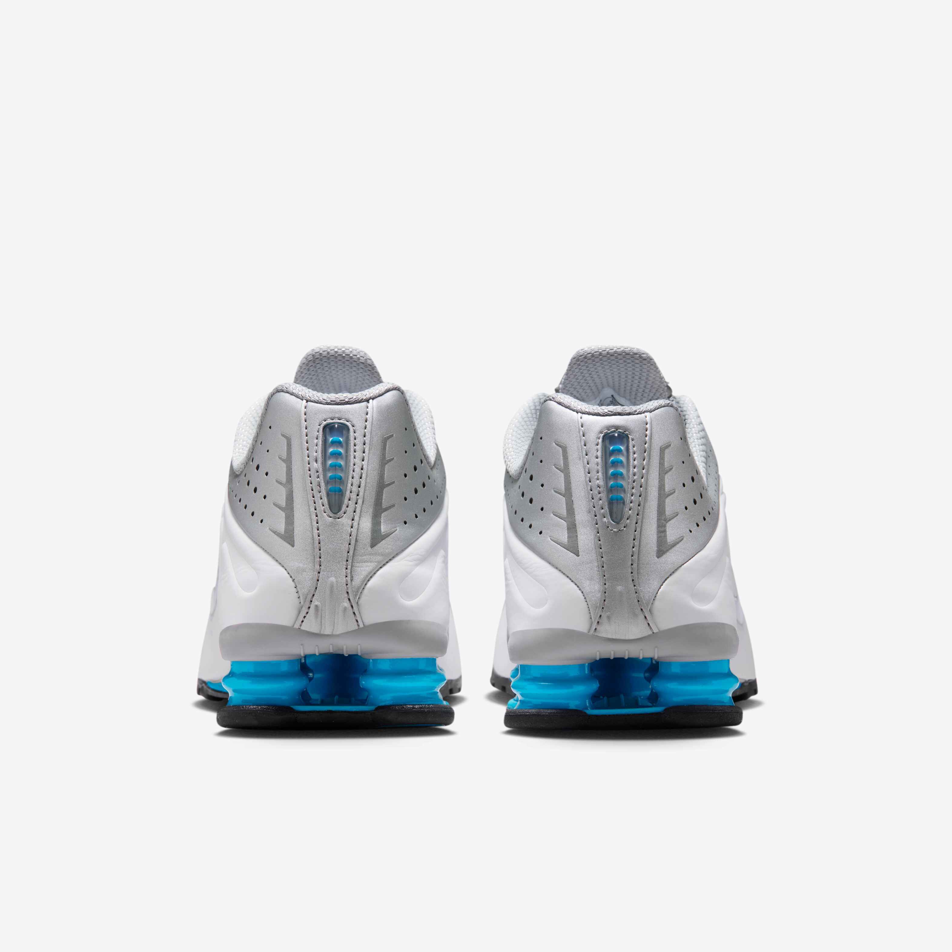 Buy Nike Shox R4 Men's Shoes - Metallic Silver/White/Blue
