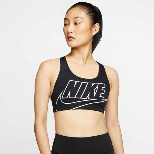 Women's Sports Bras Medium Support-Nike, Nike Swoosh, Women's Medium-Support 1-Piece Pad Sports Bra