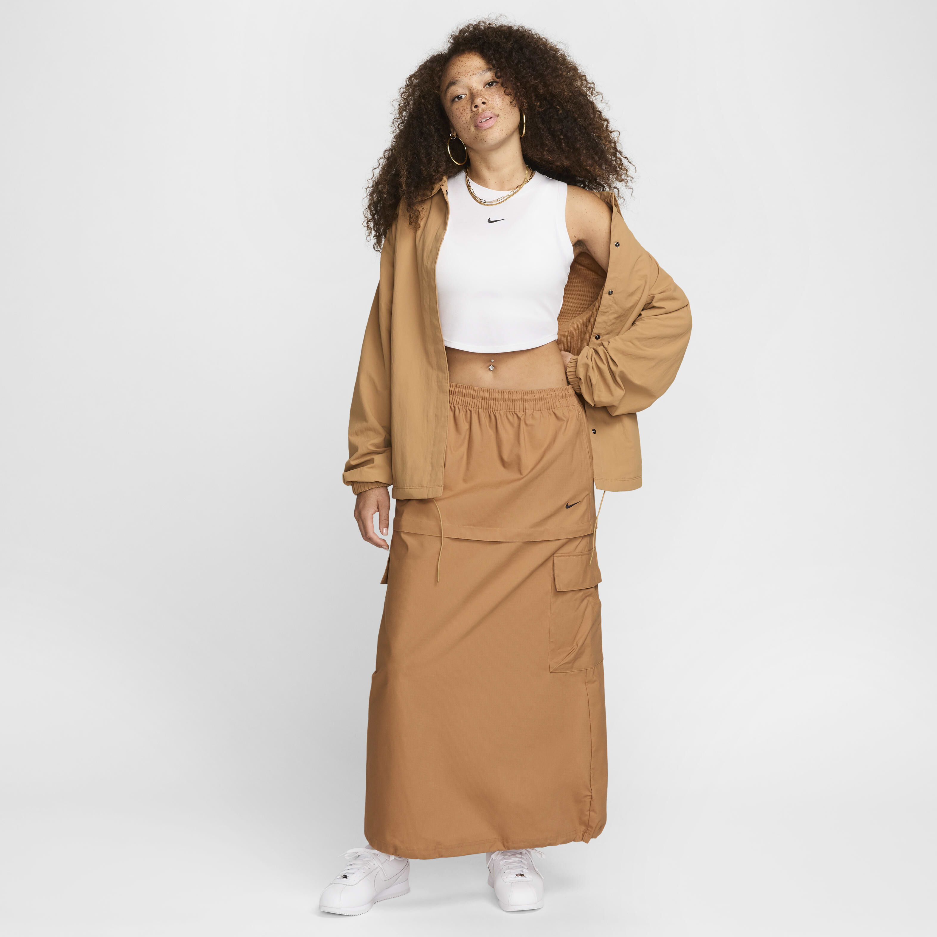 Mid length satin skirts nike store