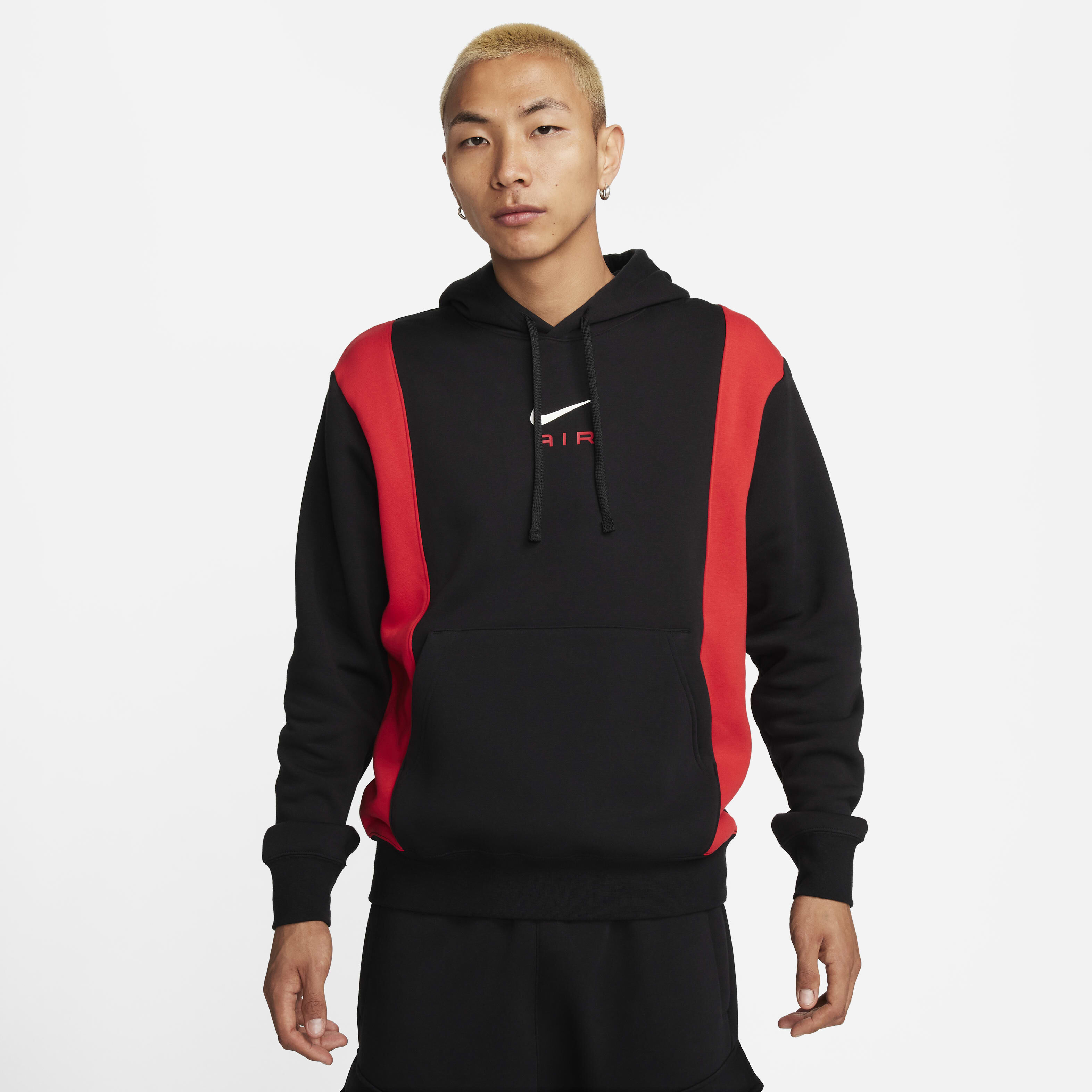 nike air black and red hoodie