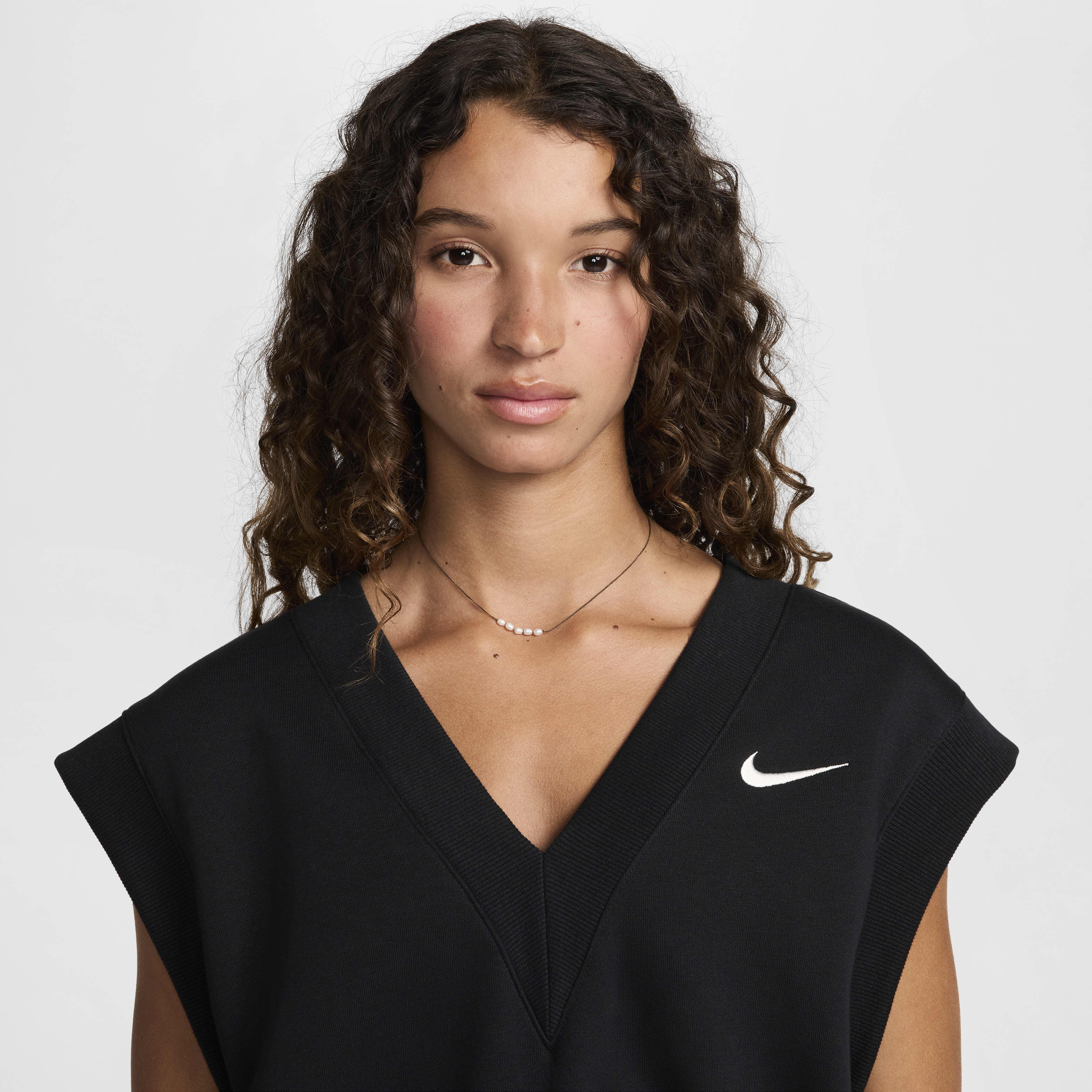 Buy Nike Sportswear Phoenix Fleece Women s Loose V Neck Sleeveless Cropped Top Nike Qatar Official