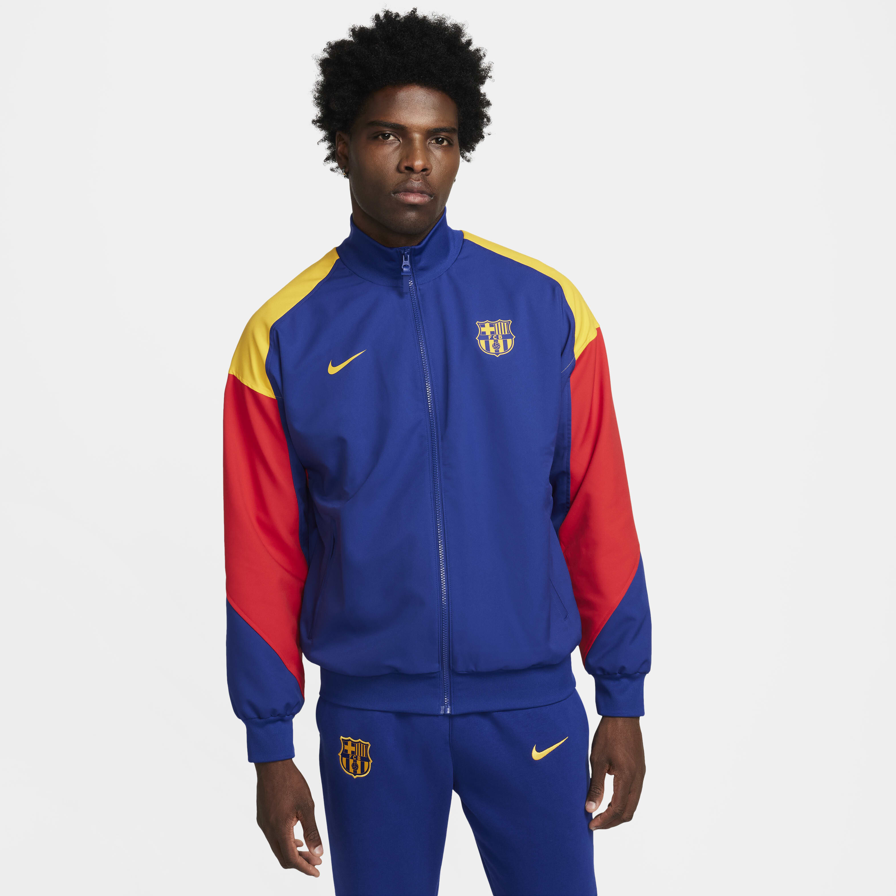 Buy F.C. Barcelona Strike Men s Nike Dri FIT Football Tracksuit Jacket Nike Qatar Official