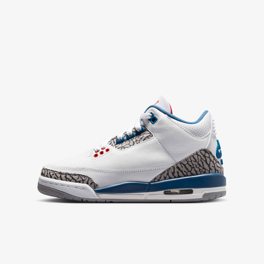 Lifestyle-JRDN, Air Jordan 3 Retro "True Blue", Older Kids' Shoes