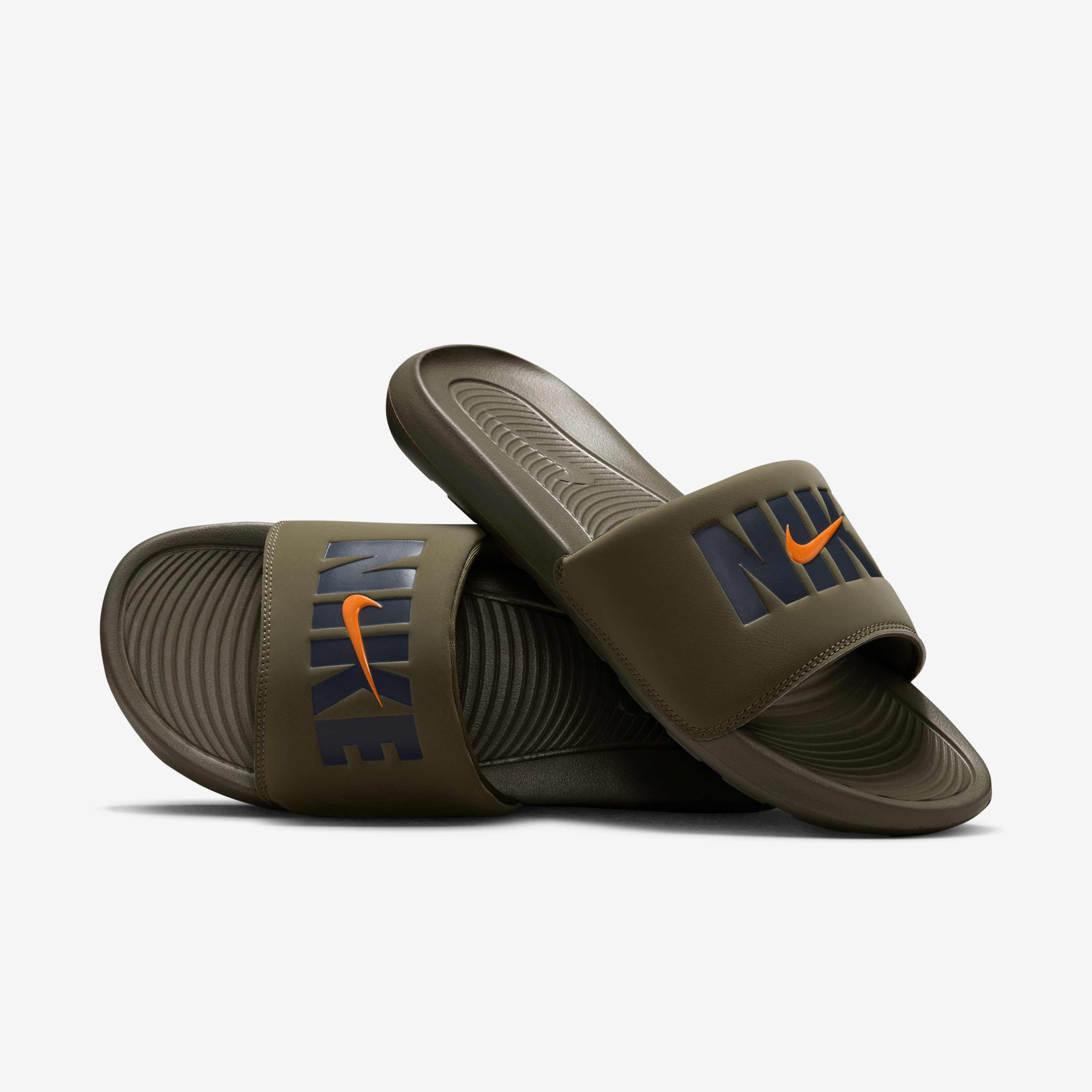 nike benassi olive green