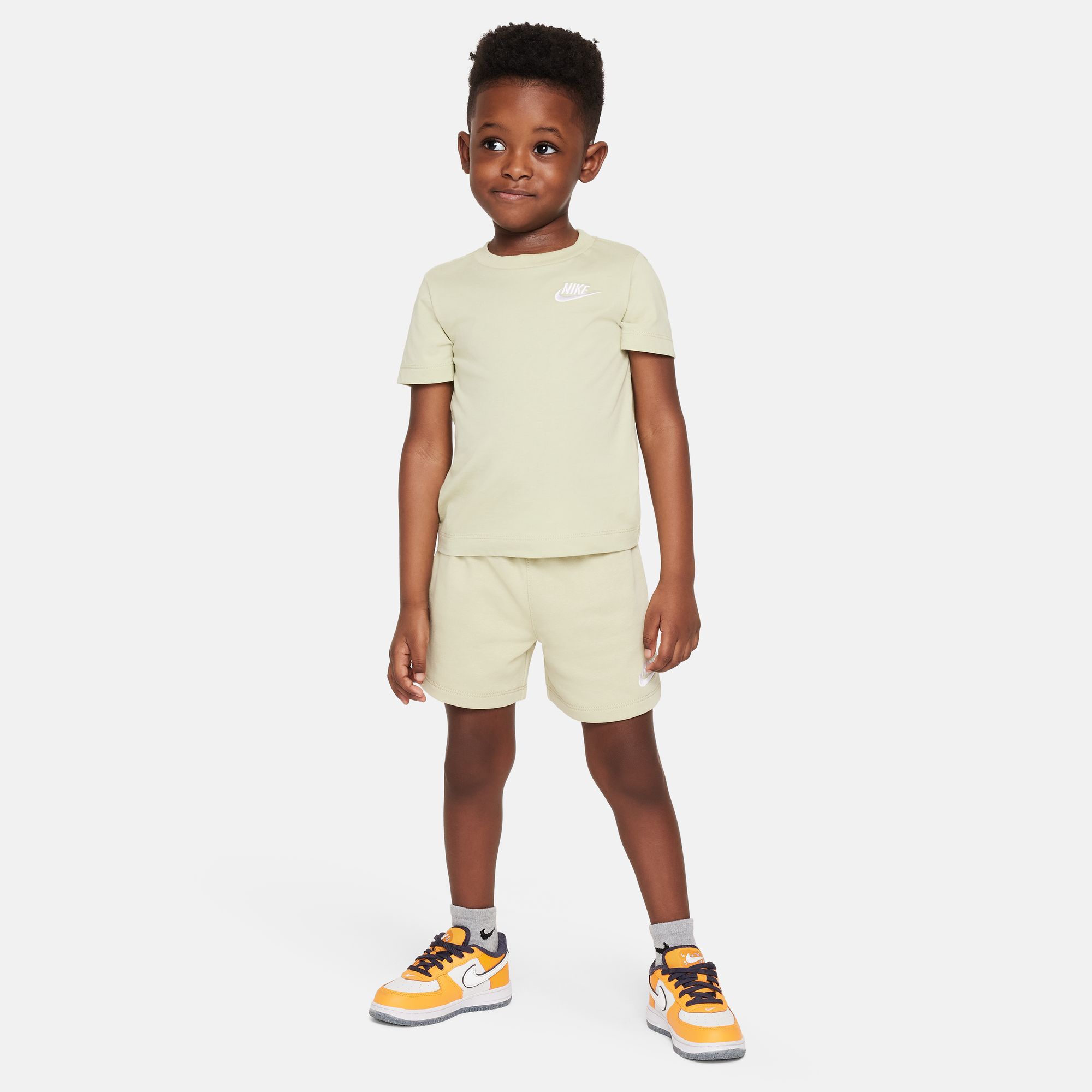 Buy Nike Club Toddler Knit Shorts Set Olive Aura Nike Qatar
