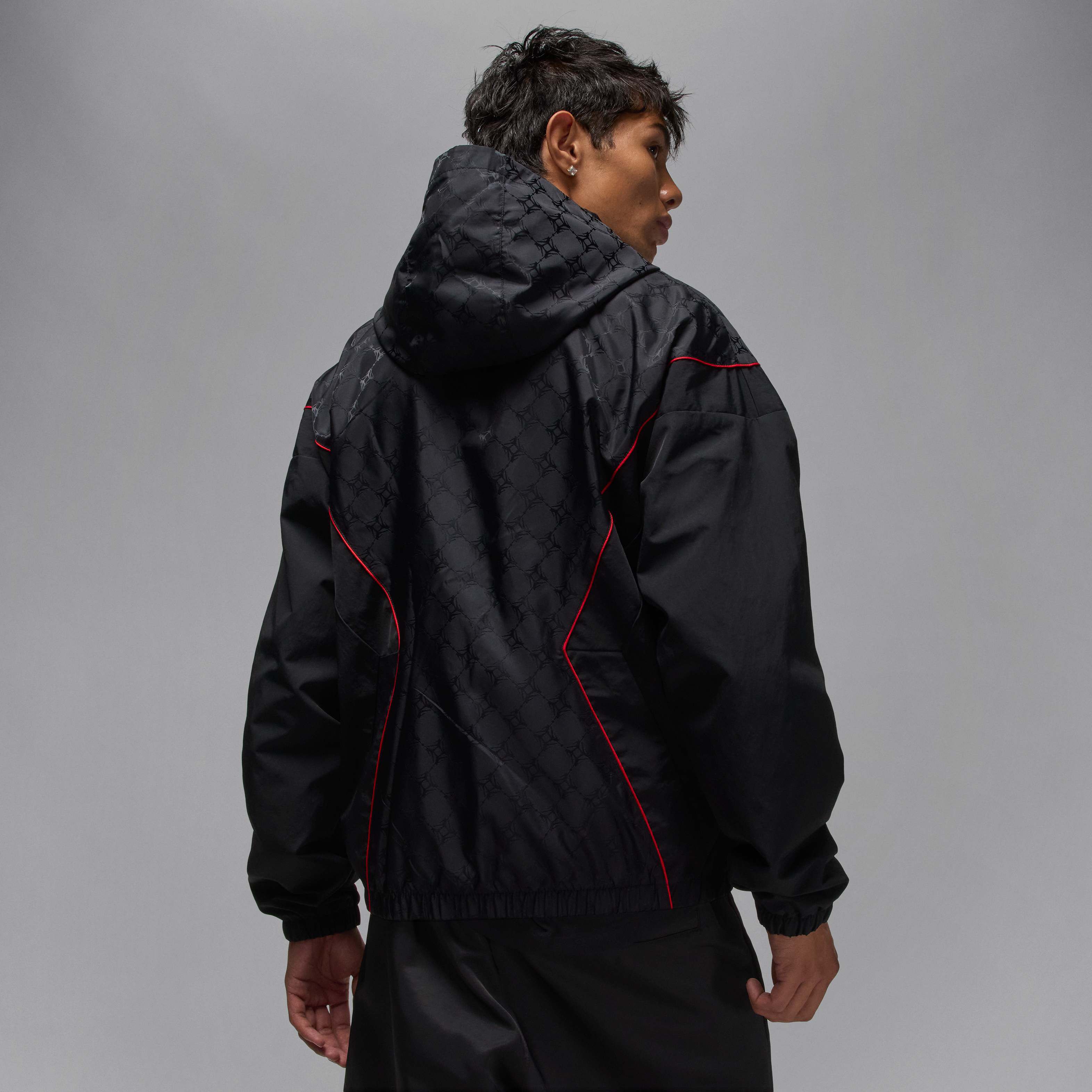 Buy Jordan Brooklyn Men's Hooded Draft Jacket - Black/Gym Red