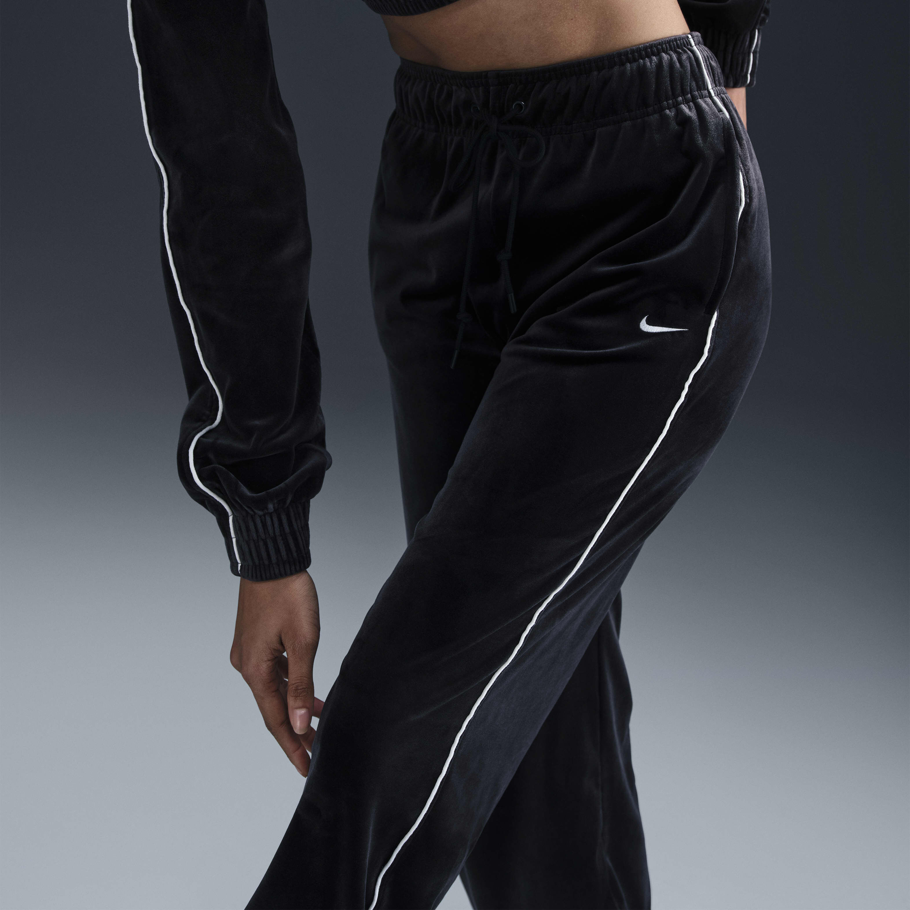 Buy Nike Sportswear Collection Women s Mid Rise Velour Joggers Nike Qatar Official