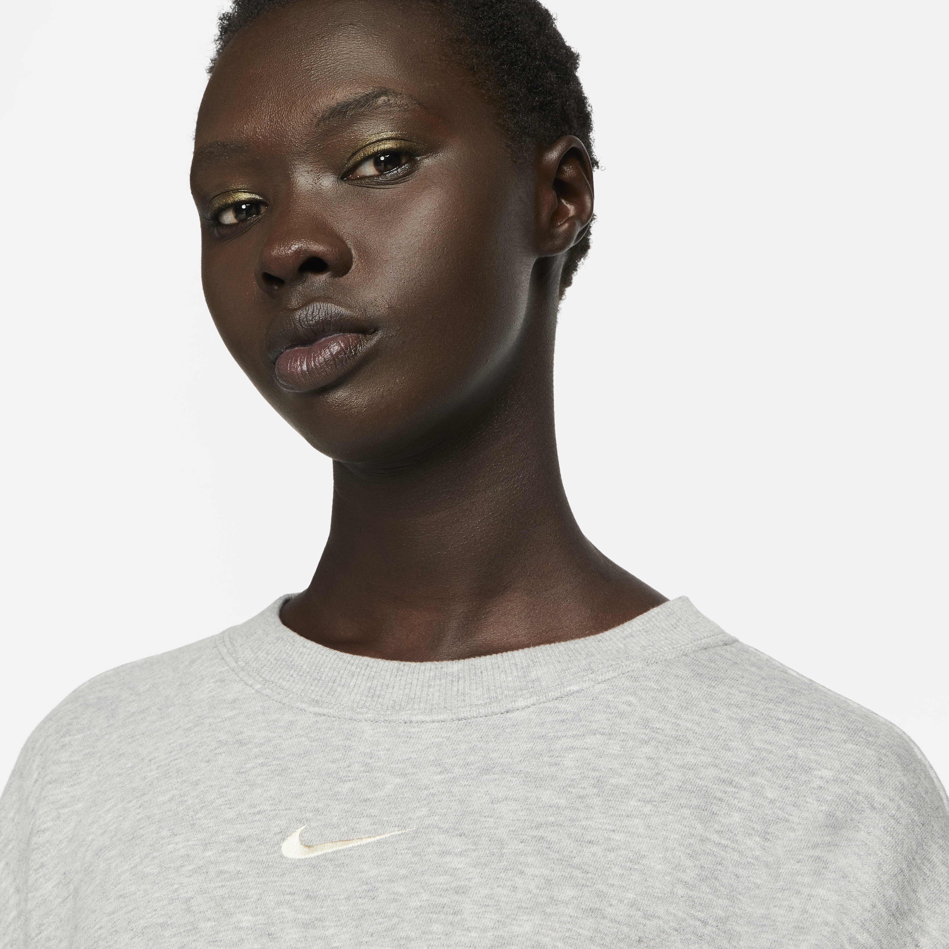 Nike grey crew neck womens 2025