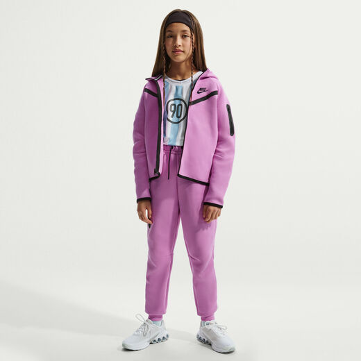 هودي وسويت شيرت للأطفال-نايكي, نايكي سبورتسوير تك فليس, هودي بسحاب كامل للأطفال الكبار (للبنات)