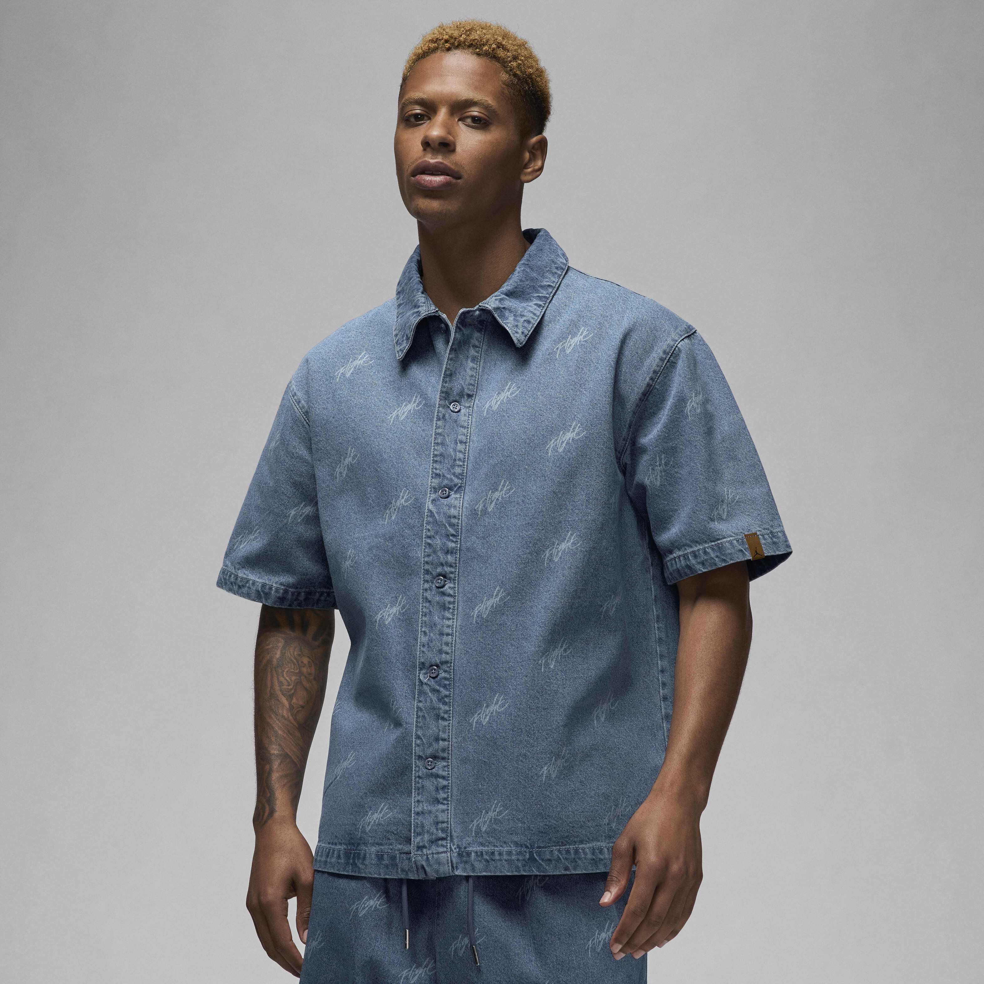 Buy Jordan Flight Heritage Men's Denim Top - Blue Grey