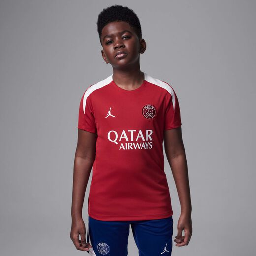 Psg Jordan-JRDN, Paris Saint-Germain Strike Fourth, Older Kids' Jordan Dri-FIT Football Knit Short-Sleeve Top