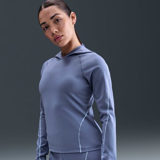 جديد القمصان بأكمام طويلة نسائية-نايكي, Nike Universa, تيشيرت دراي-فت ضيق بأكمام طويلة وغطاء للنساء جديد القمصان بأكمام طويلة نسائية-نايكي, Nike Universa, تيشيرت دراي-فت ضيق بأكمام طويلة وغطاء للنساء