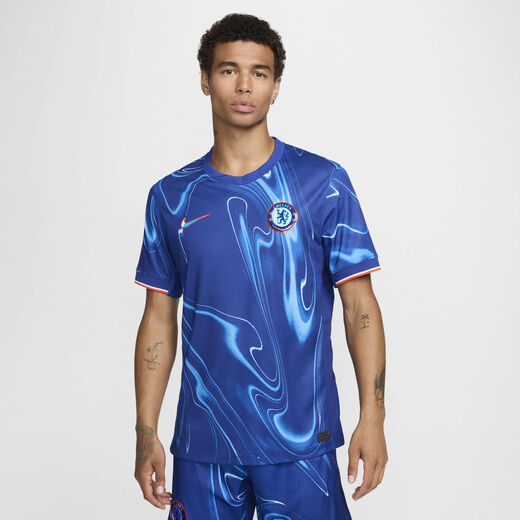 Clothing-Nike, Chelsea F.C. 2024/25 Stadium Home, Men's Nike Dri-FIT Football Replica Shirt