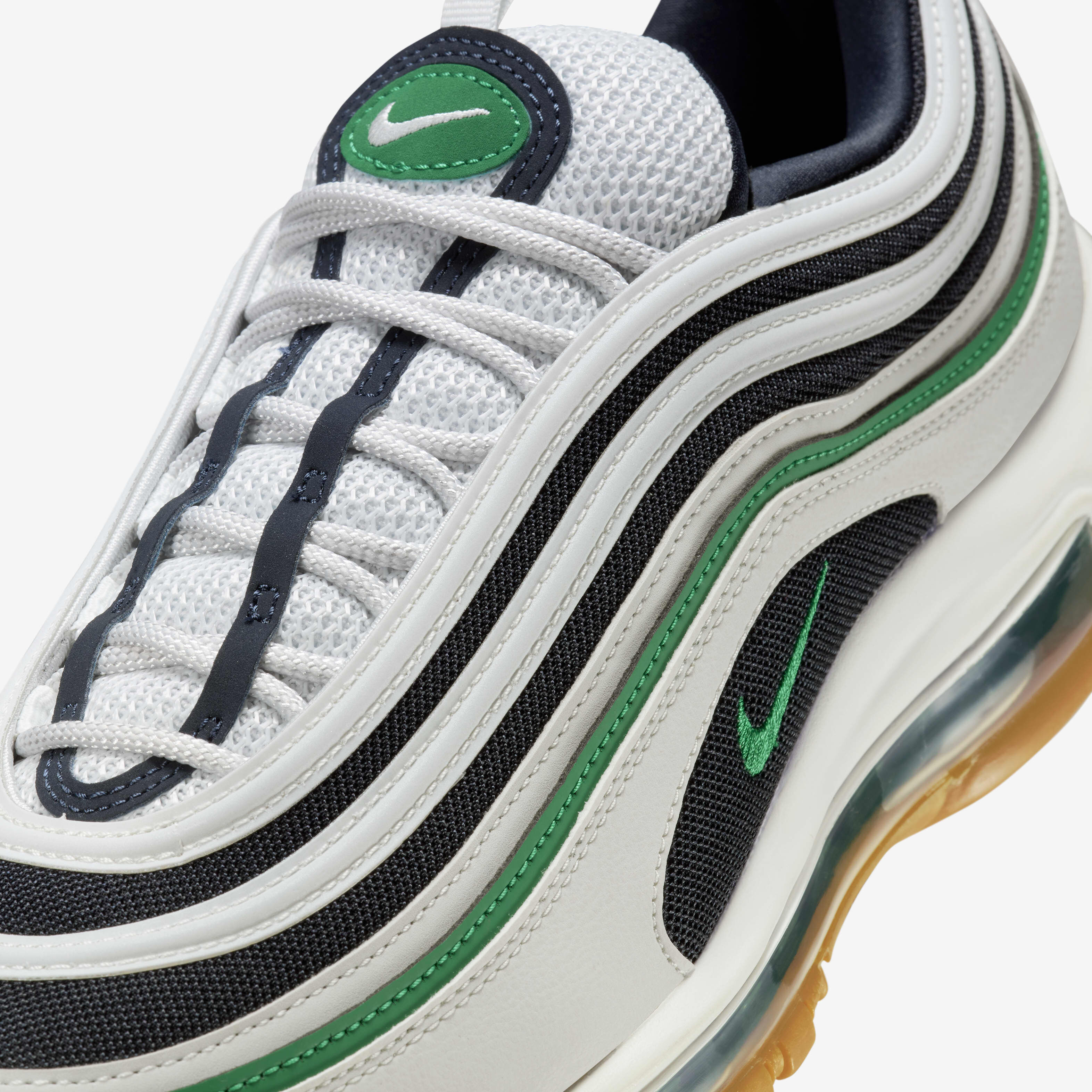 white and green nike air max 97