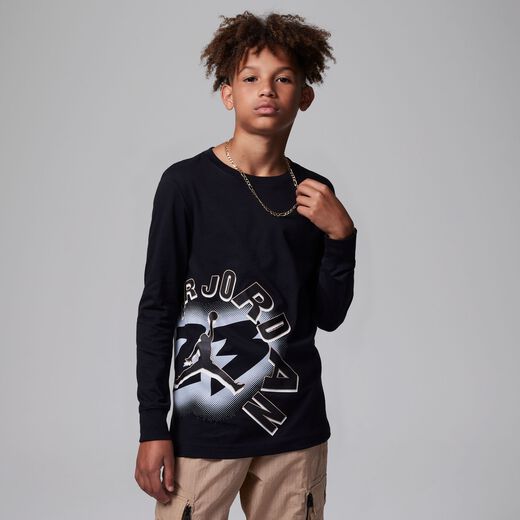 T-Shirts & Tops-JRDN, Jordan "The Starter" Long Sleeve Tee, Big Kids T-Shirt