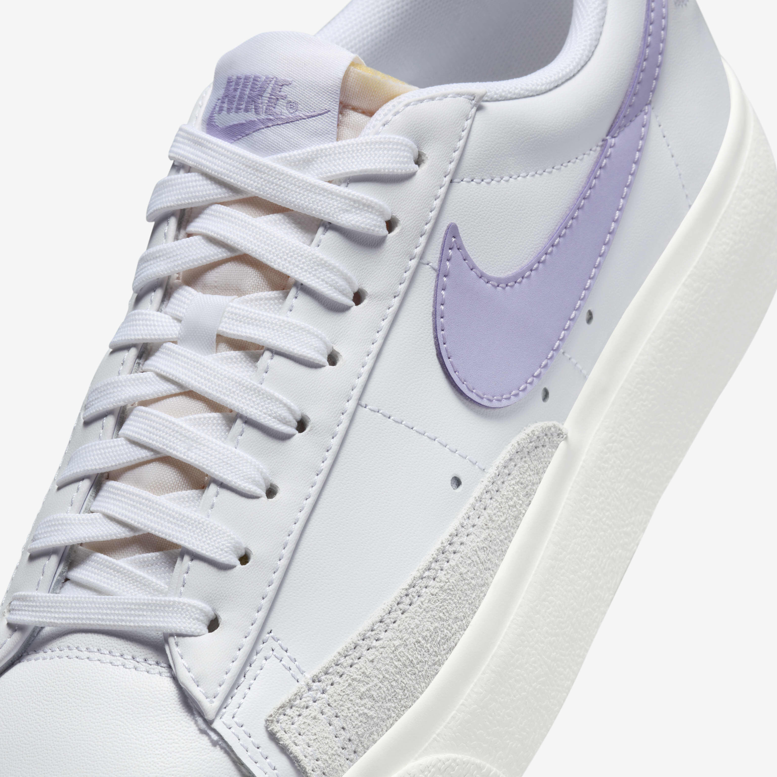 Nike blazer low leather purple cheap
