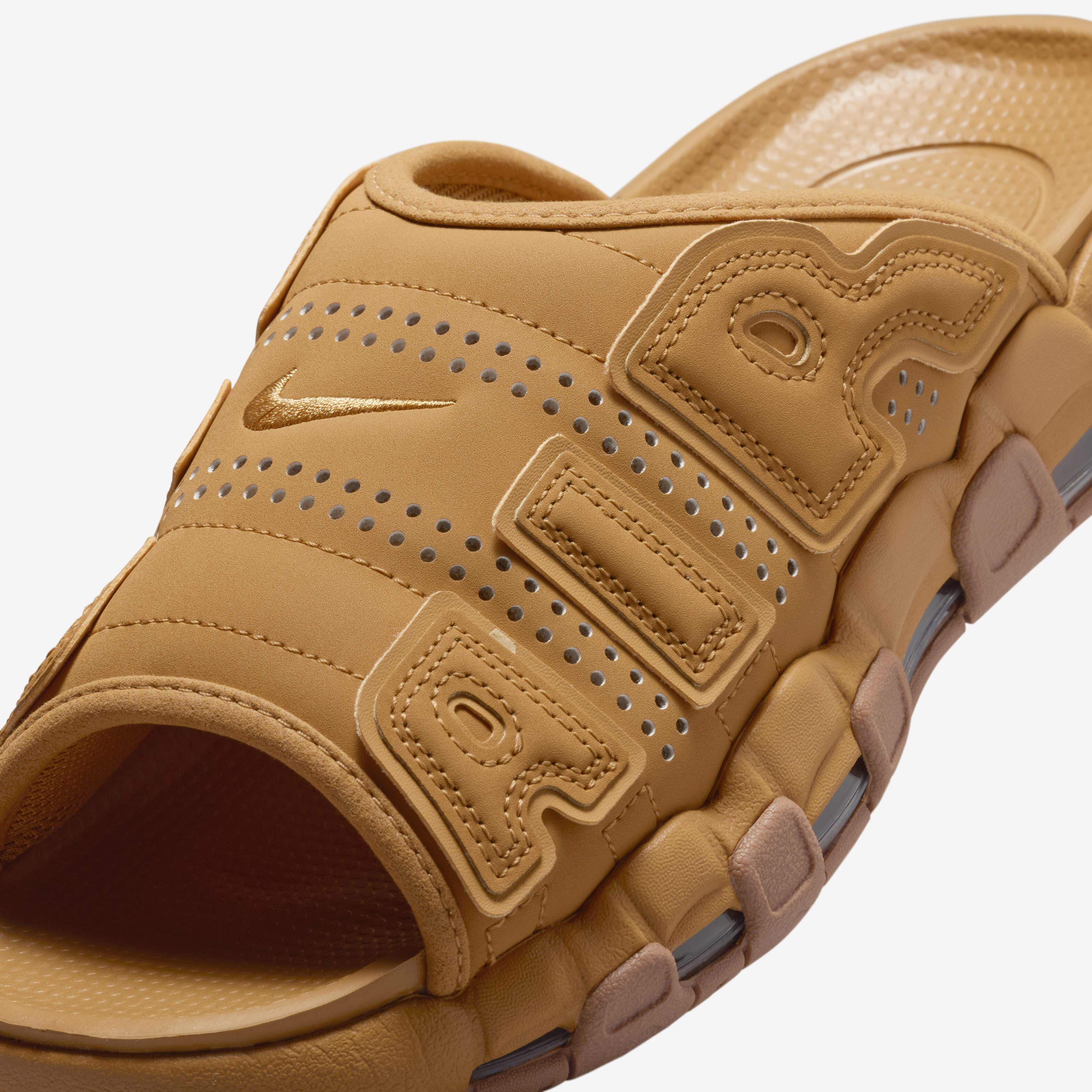 Buy Nike Air More Uptempo Men's Slides - Flax/Gum Medium