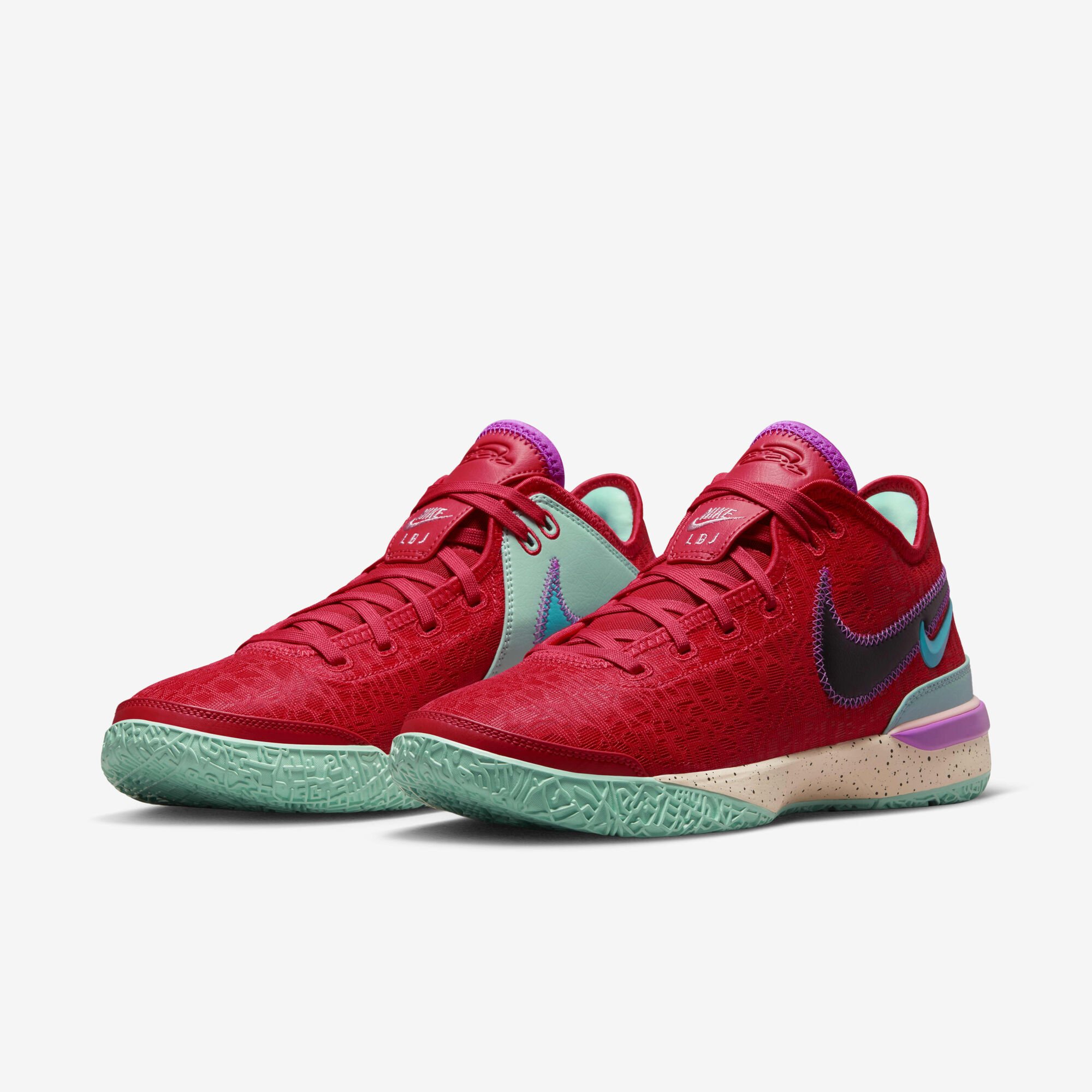 Buy LeBron NXXT Gen Basketball Shoes Track Red/Teal Nebula