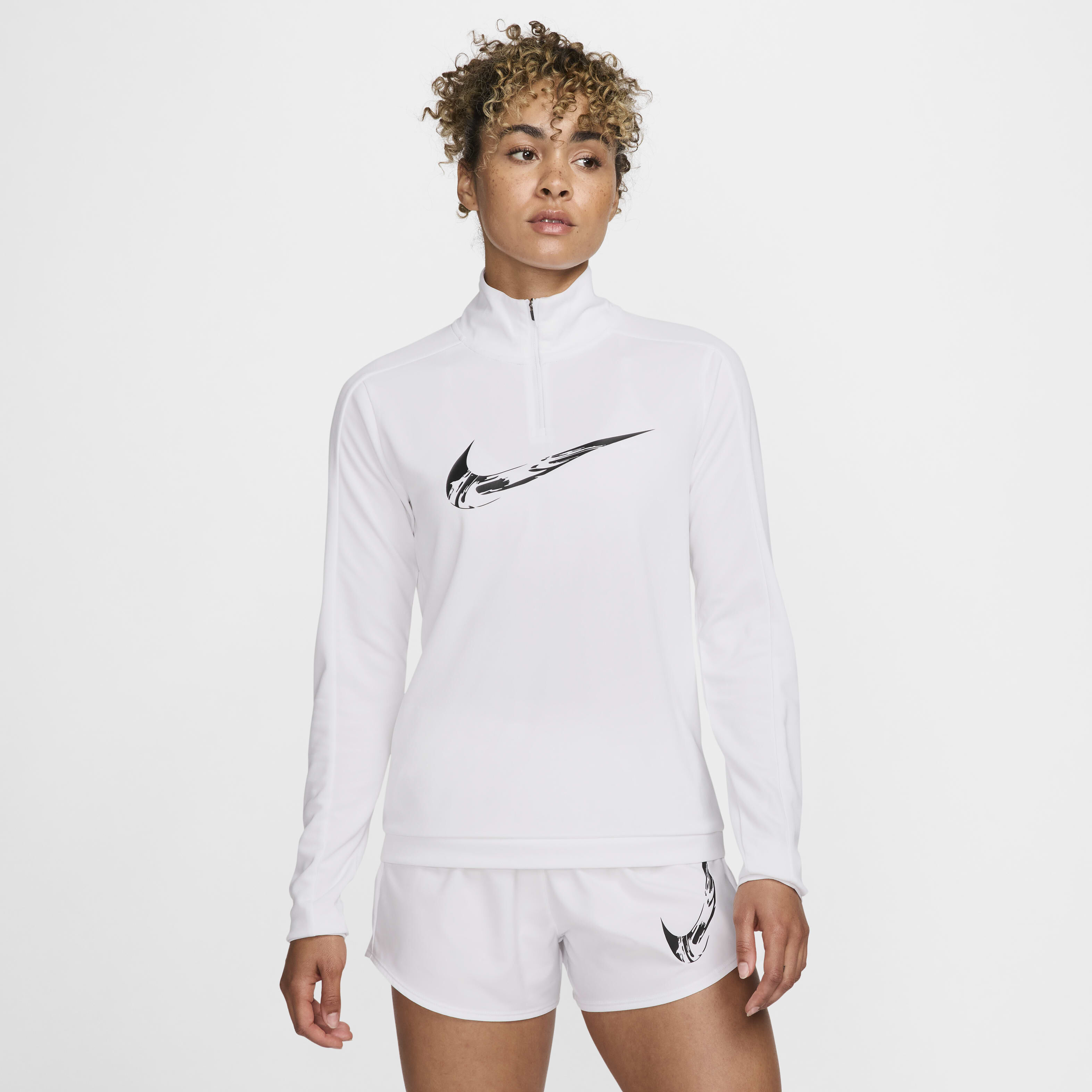 Buy Nike Swoosh Women s Dri FIT 1 4 Zip Running Mid Layer Nike Qatar Official