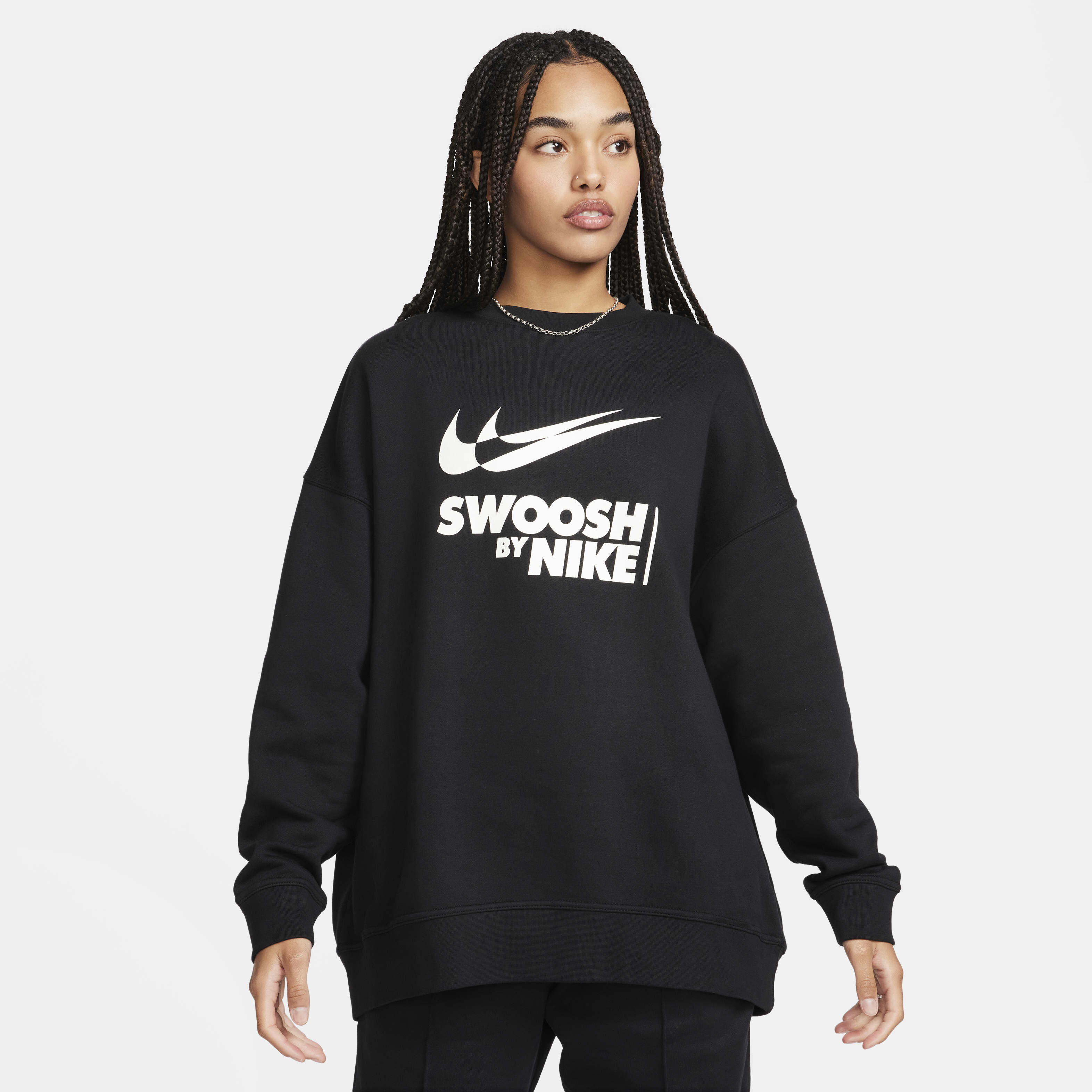 Buy Nike Sportswear Women s Oversized Fleece Crew Neck Sweatshirt Nike Qatar Official