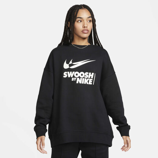 Hoodies & Sweatshirts-Nike, Nike Sportswear, Women's Oversized Fleece Crew-Neck Sweatshirt