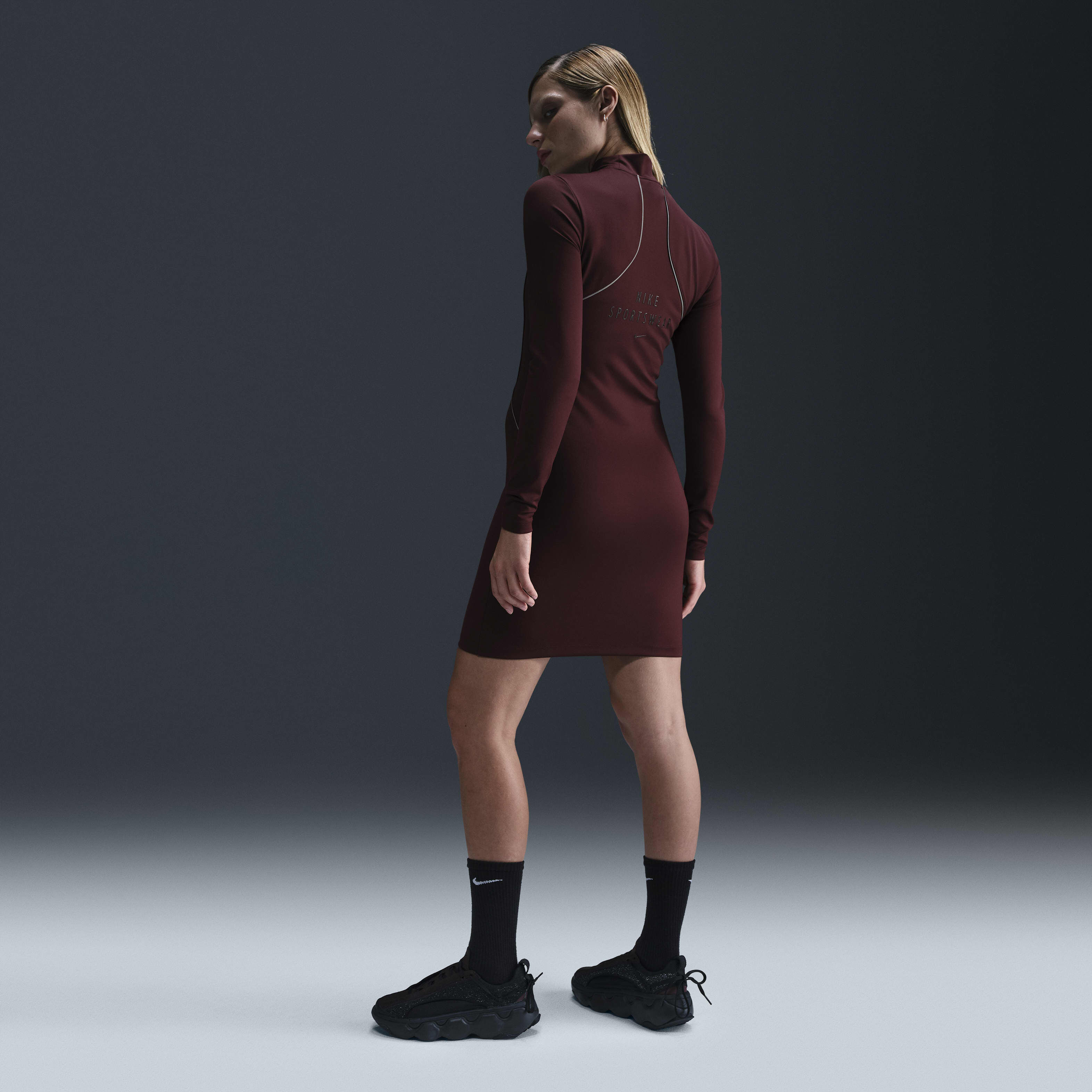 Buy Nike Sportswear Women s Long Sleeve Dress Nike Qatar Official