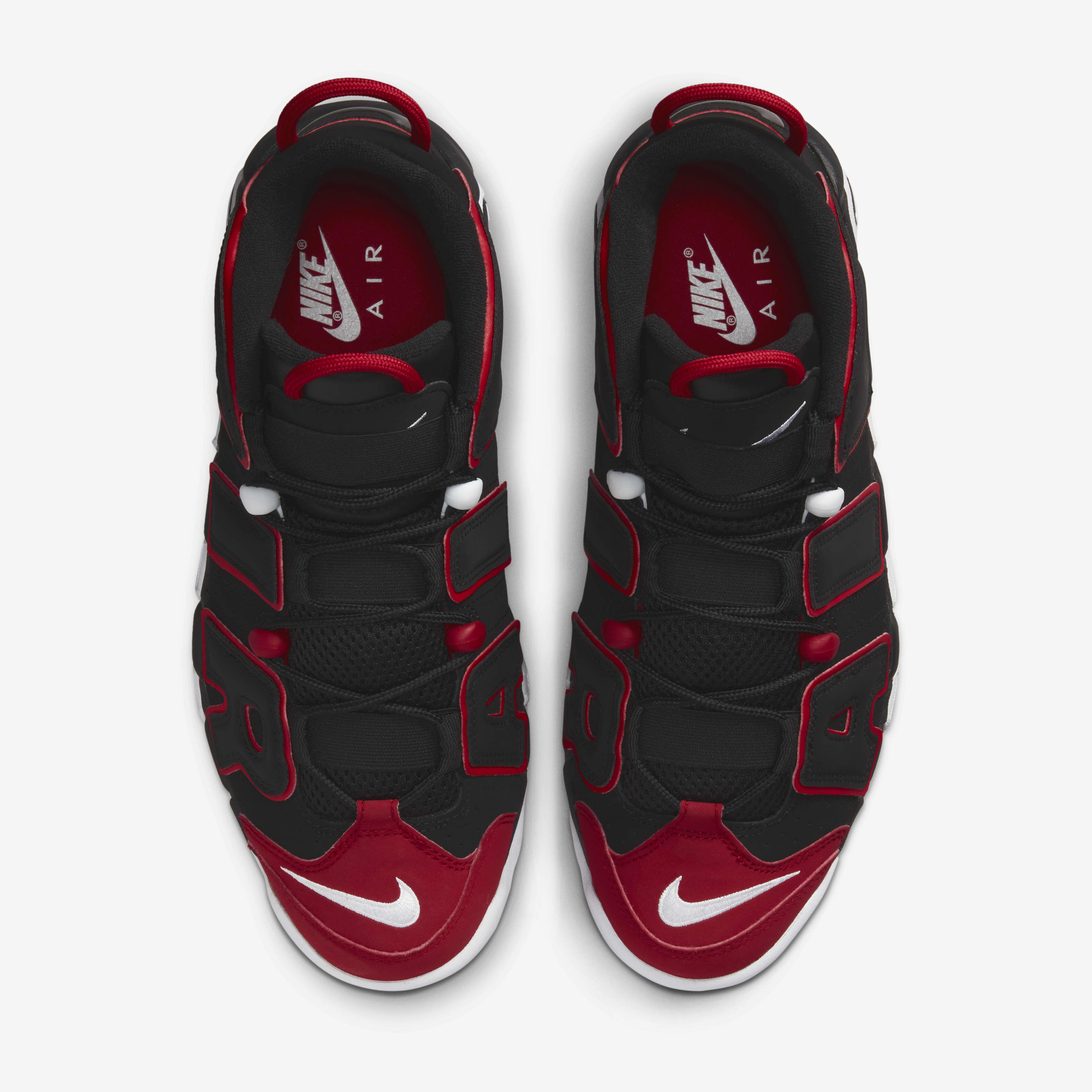 シューズ(男性用) MoreUptempo'96\"Black and University Red\" Nike Air More Uptempo '96 Black University Red DJ4400-001