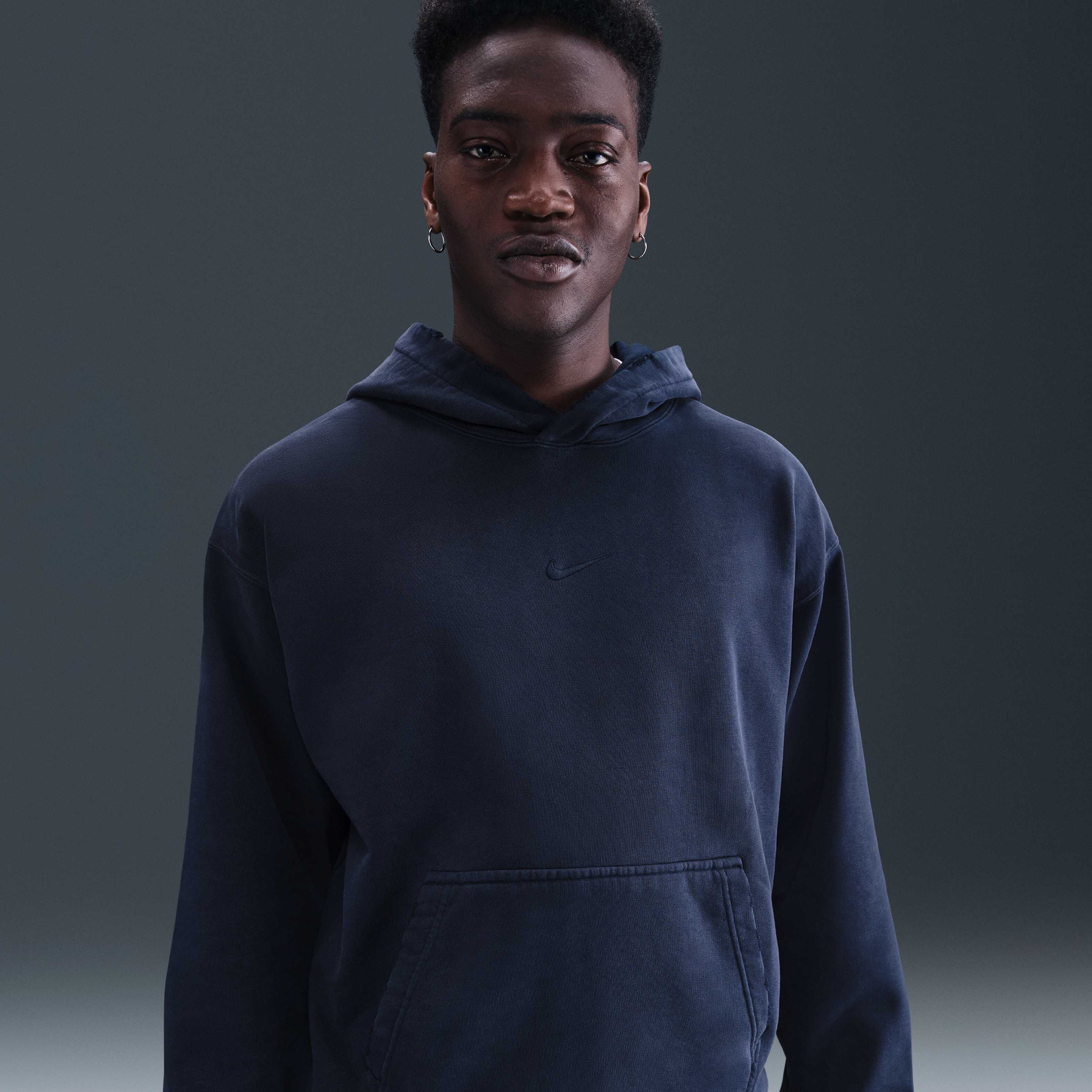 Buy Nike Solo Swoosh Men's French Terry Pullover Hoodie - Obsidian
