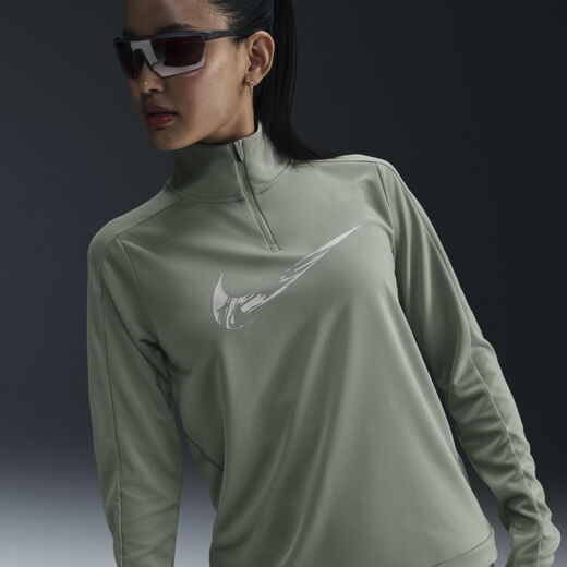 T-Shirts & Tops-Nike, Nike Swoosh, Women's Dri-FIT 1/4-Zip Running Mid Layer