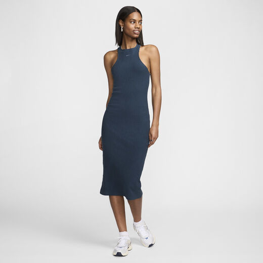 Skirts & Dresses-Nike, Nike Sportswear Chill Rib, Women's Slim Sleeveless Midi Dress Skirts & Dresses-Nike, Nike Sportswear Chill Rib, Women's Slim Sleeveless Midi Dress