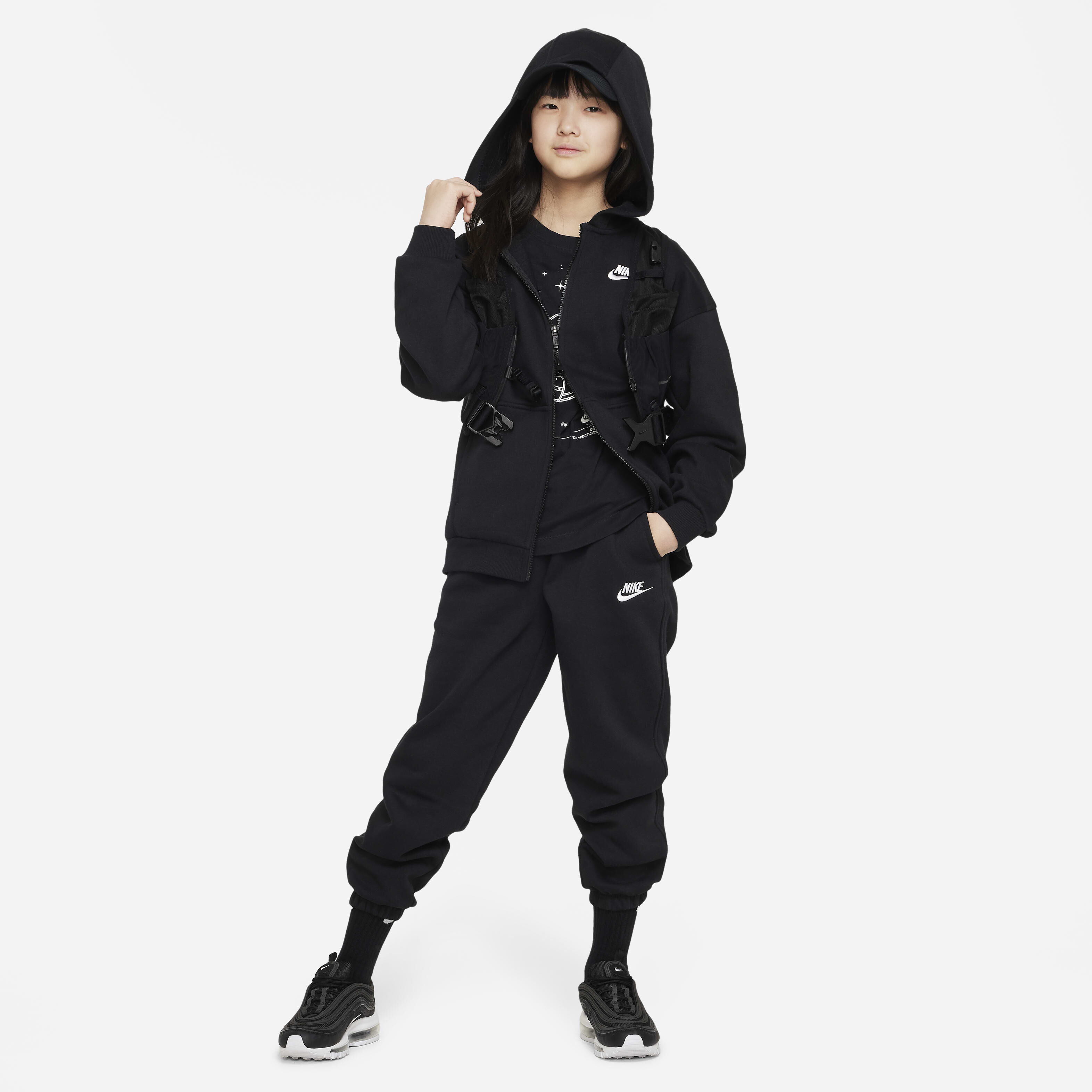 Nike sportswear club fleece zip hoodie & pants online