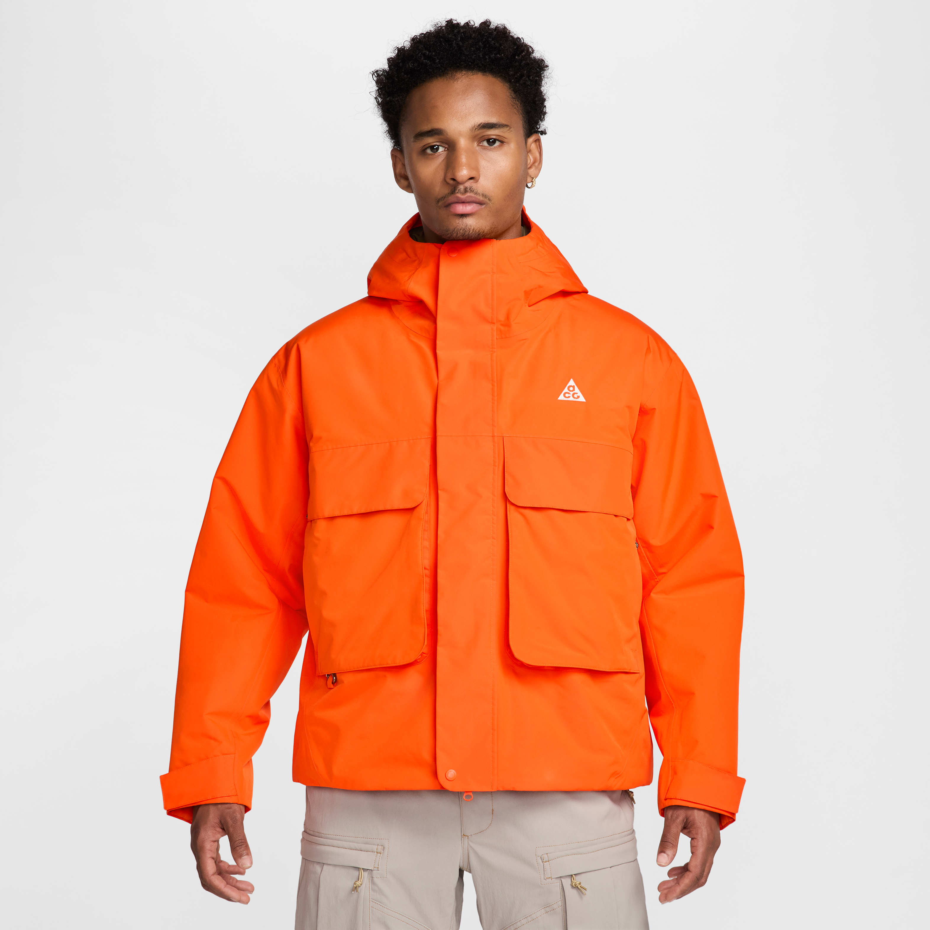 Nike ACG Hooded jacket Orange×Dark Gray Vintage Nike ACG Jacket Nike ACG vintage outerwear | Depop