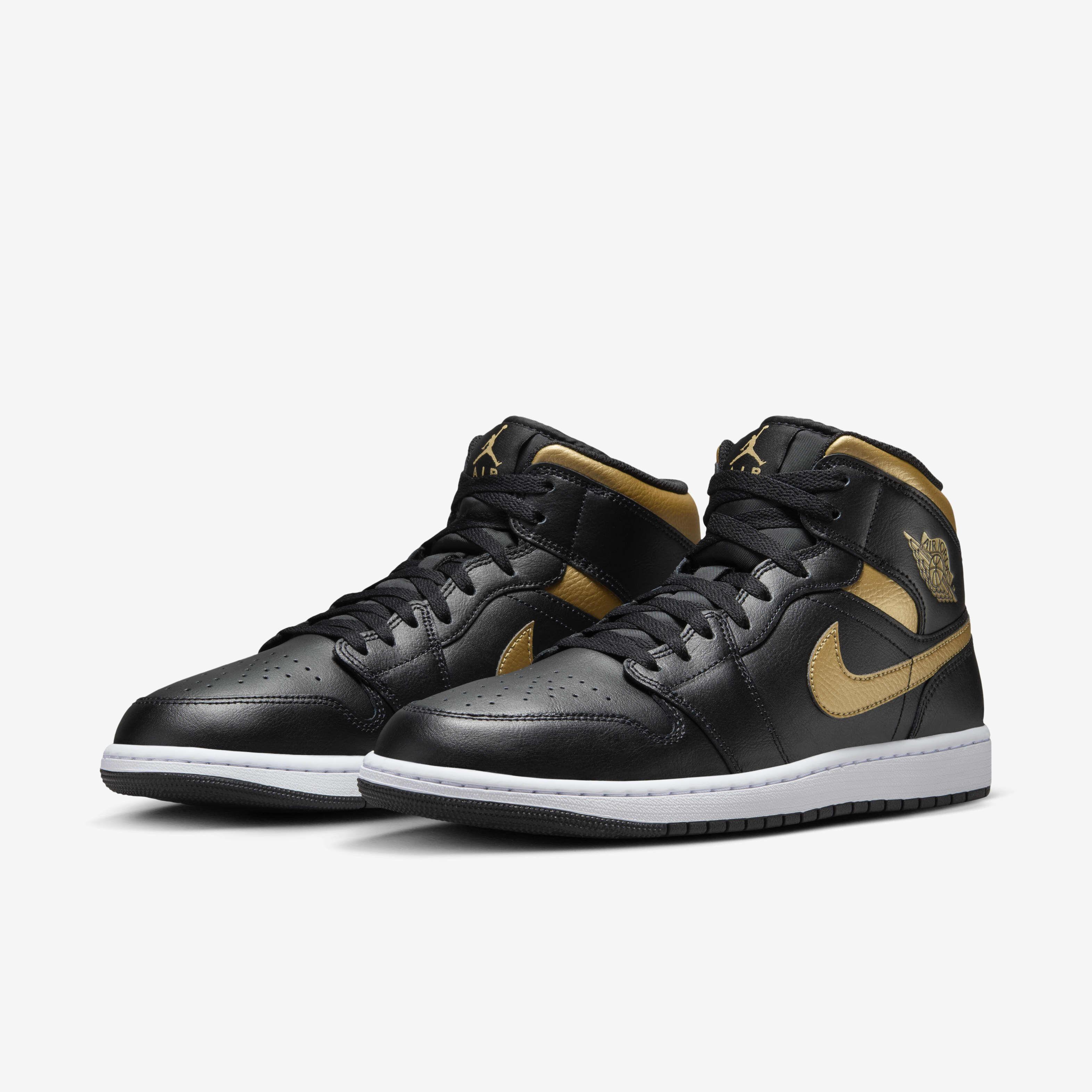 Air jordan 1 mid aj1 black yellow shop