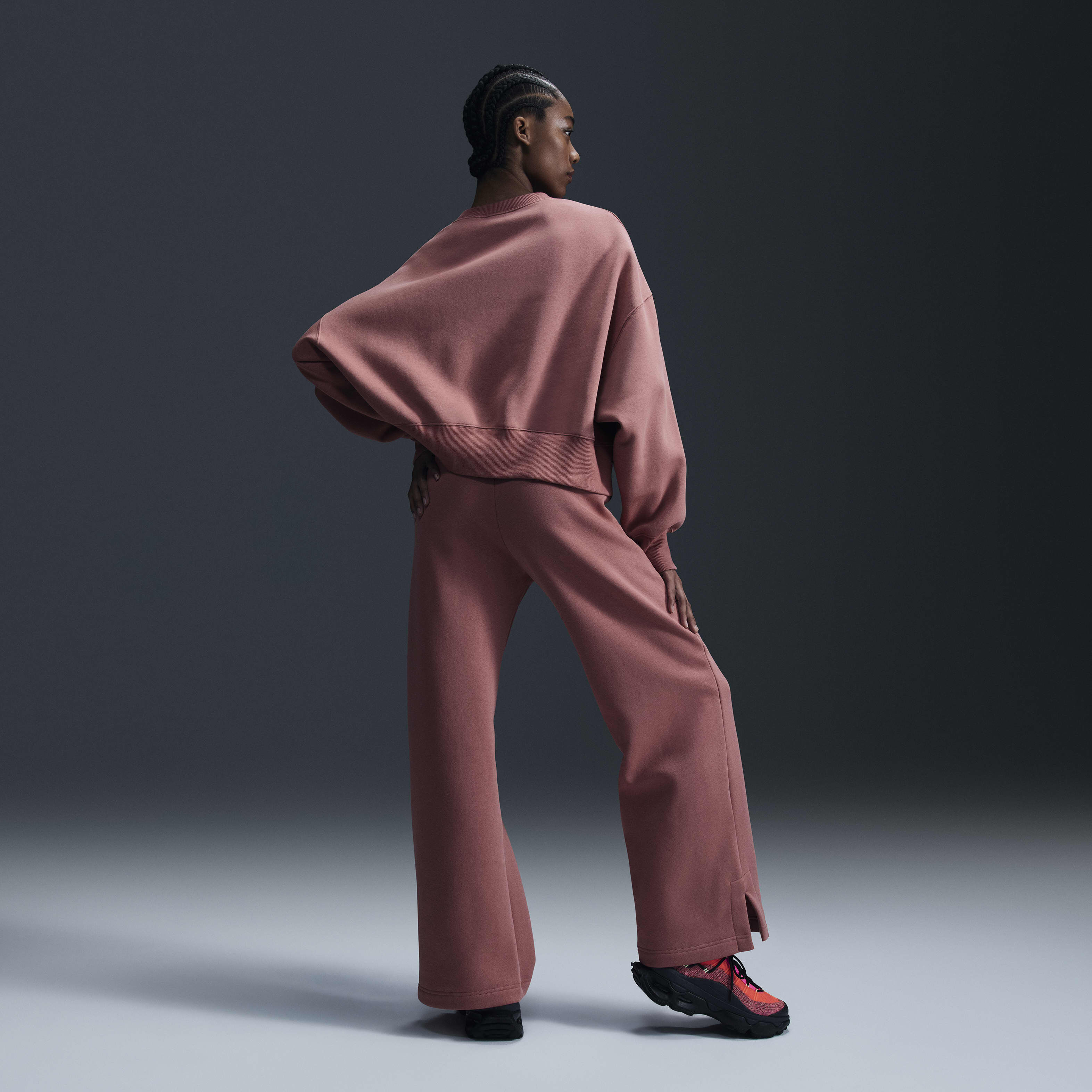 Buy Nike Sportswear Phoenix Fleece Women s Over Oversized Crew Neck Logo Sweatshirt Nike Qatar Official